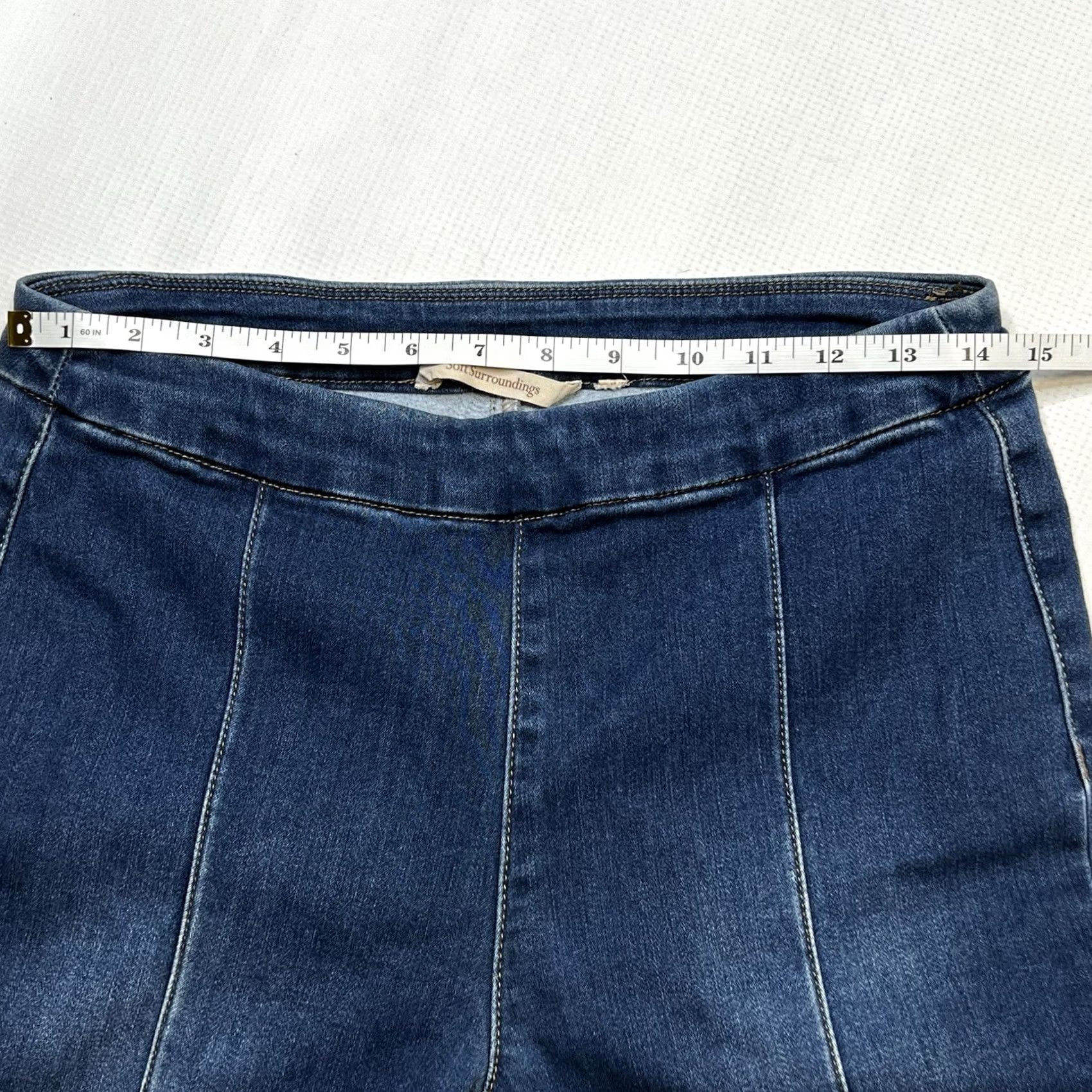 Soft Surroundings Soft Surroundings Jegging Denim Lean Line Crop 28x18 Pull On Women Jeans Regular Blue 28 Womens Size 28" / US 6 / IT 42 - 5 Thumbnail