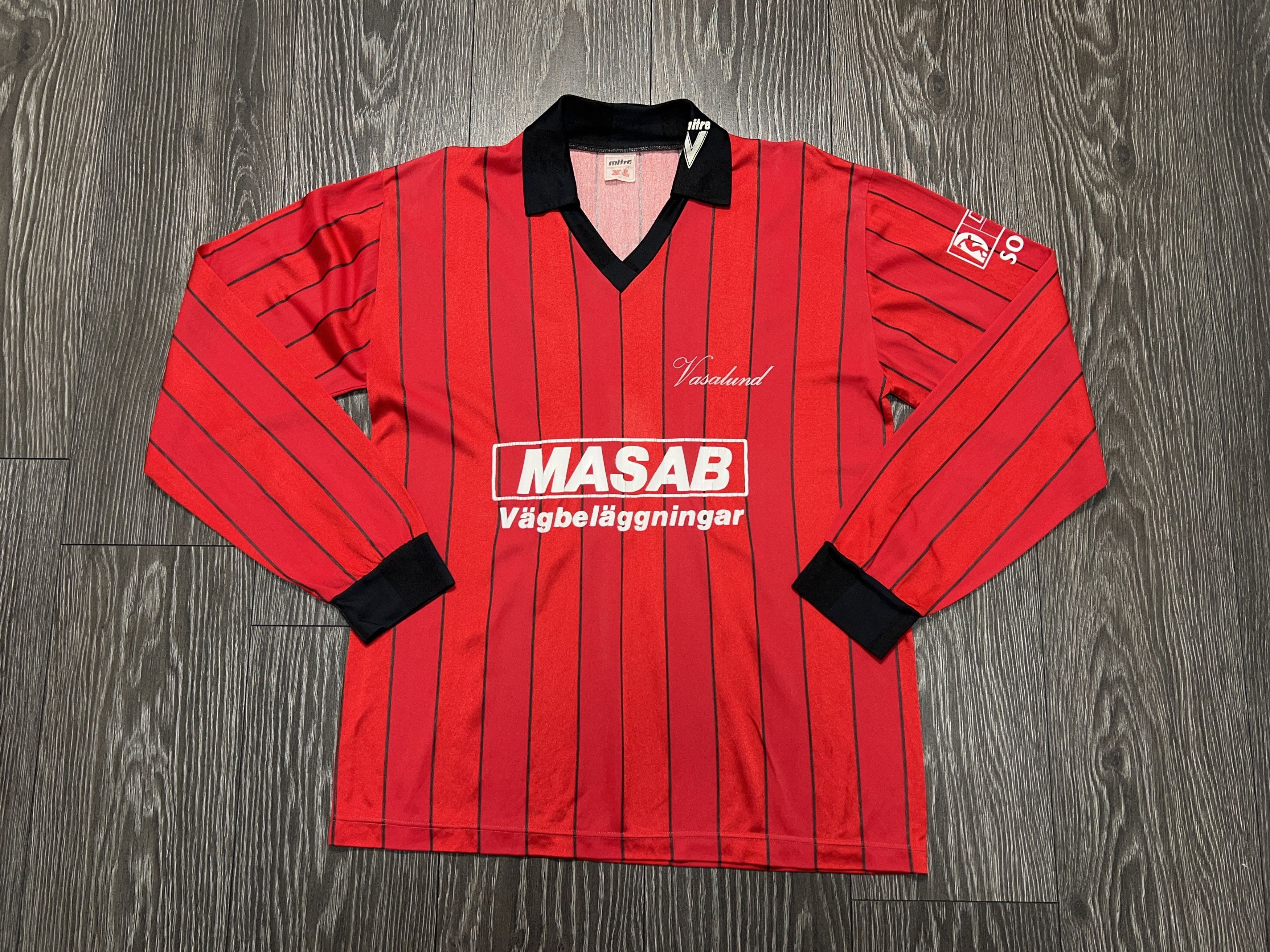 Other 1980s Mens Mitre #14 Vasalunds IF Football Shirt Jersey LS Size US XL / EU 56 / 4 - 1 Thumbnail