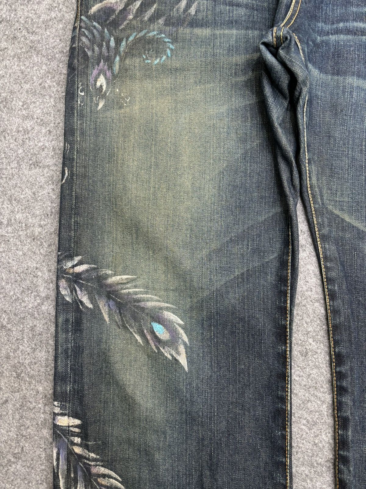 Designer 💥Artisanal💥NaMiNoRiTaTsujin Japanese Designer Denim F554 Size US 37 - 8 Thumbnail