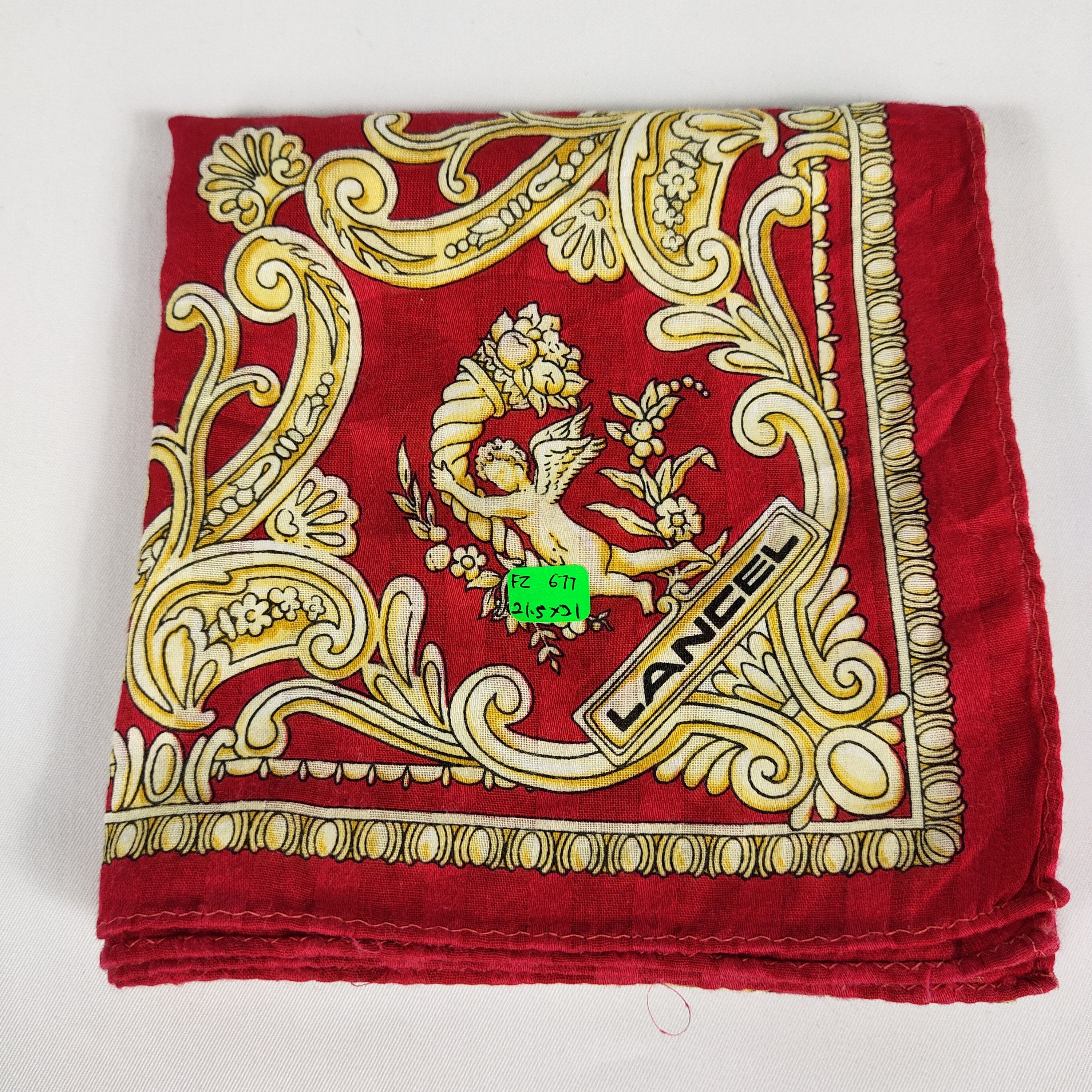 Lancel × Vintage Lancel Handkerchief / Neckerchief / Bandana FZ671 Size ONE SIZE - 2 Thumbnail