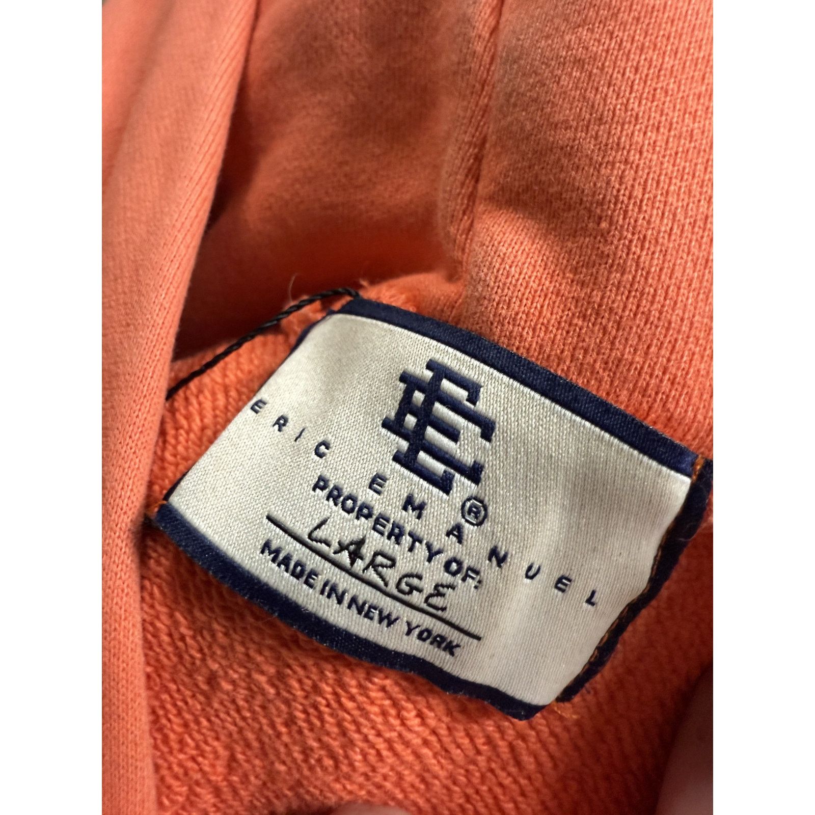 Eric Emanuel EE Hoodie Orange Navy Used Large Size US L / EU 52-54 / 3 - 2 Thumbnail