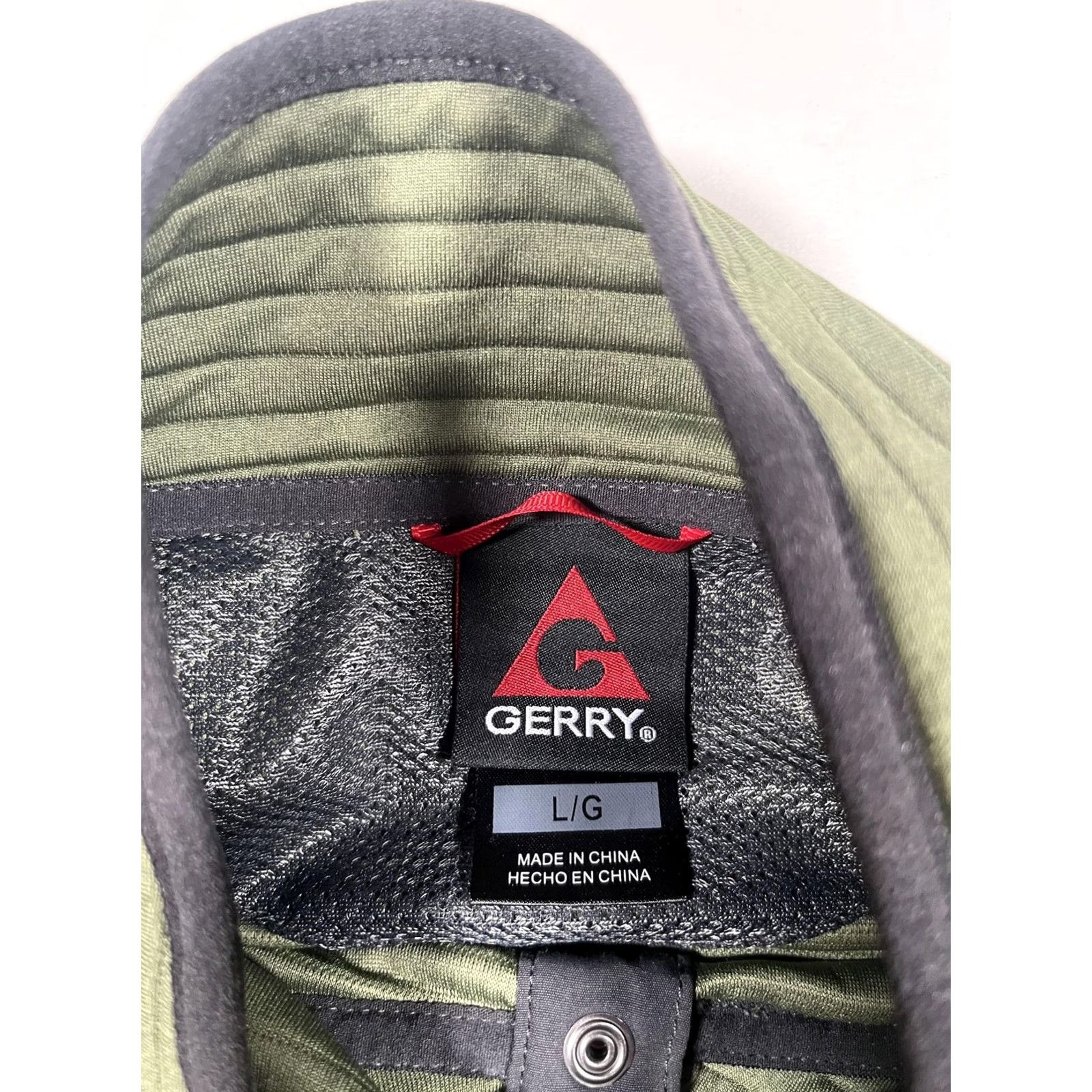 Vintage Gerry Sweatshirt Mens Large Green Fleece Quarter Snap Pullover Ribbed Textured Size US L / EU 52-54 / 3 - 3 Thumbnail