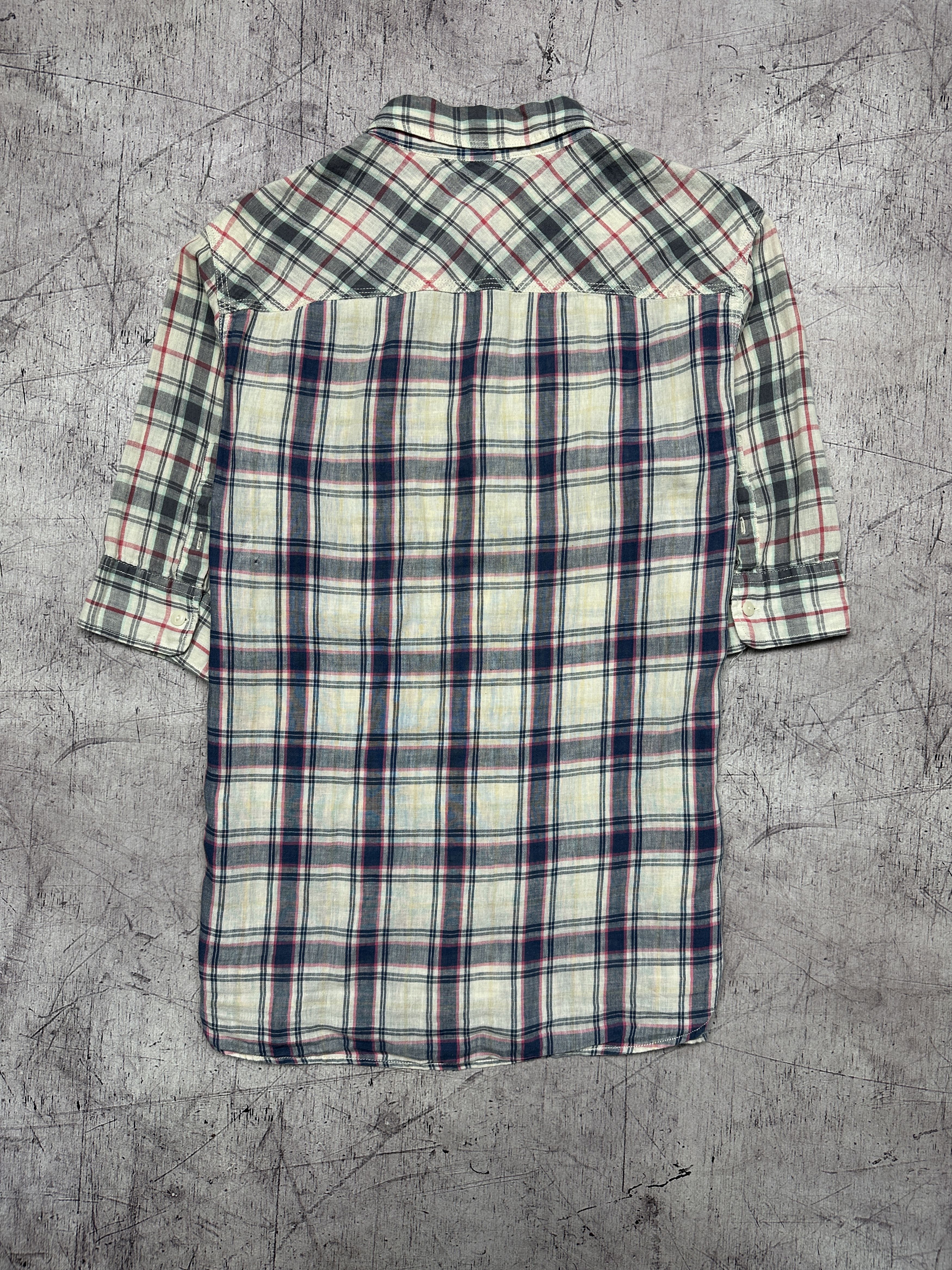 Allsaints Allsaints Gridlock Mens Cotton-Linen Short Sleeve Shirt Size US S / EU 44-46 / 1 - 5 Thumbnail