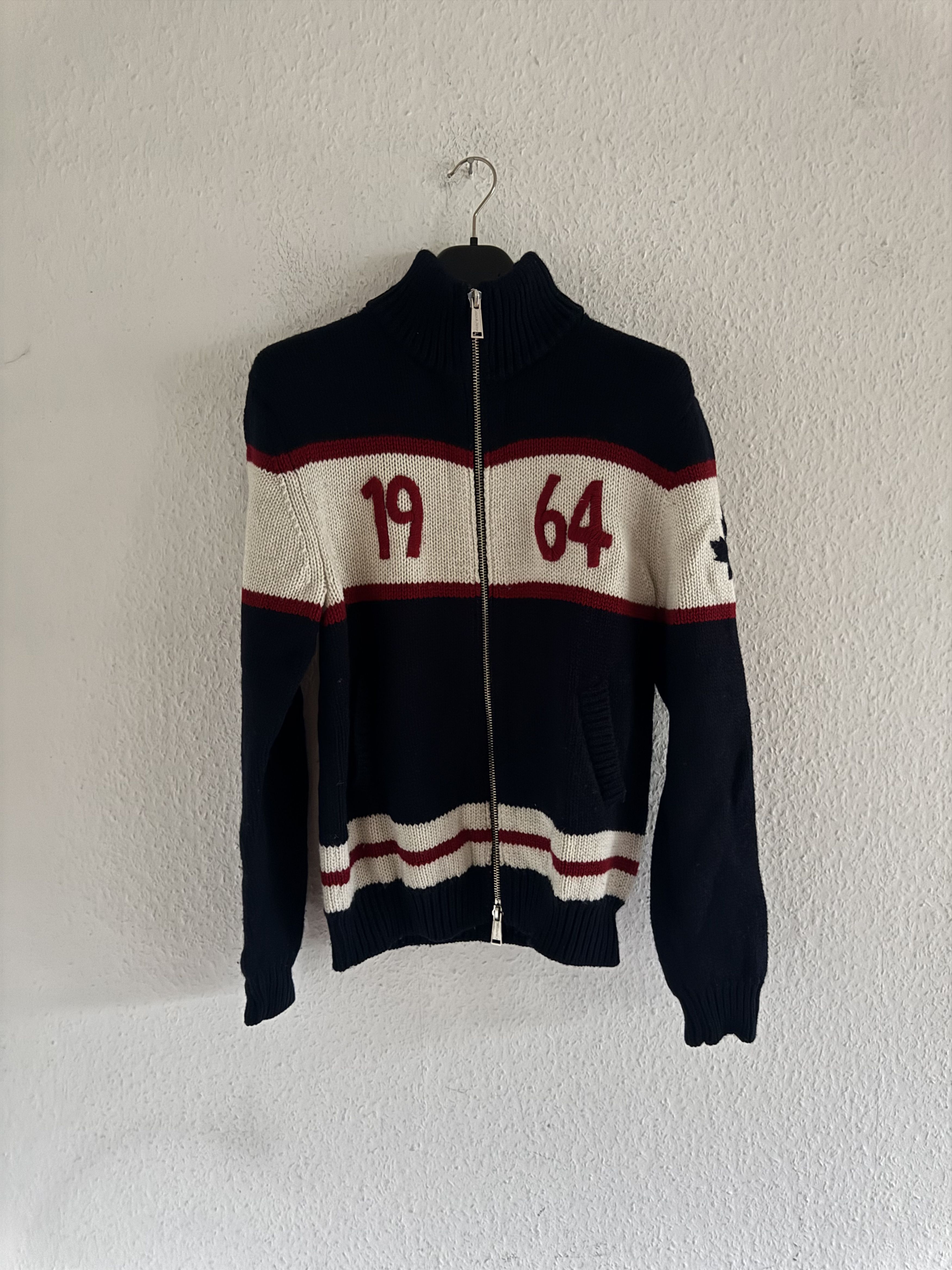 Dsquared2 FW10 Maple Leaf Knit Zip Jacket Size US L / EU 52-54 / 3 - 1 Thumbnail