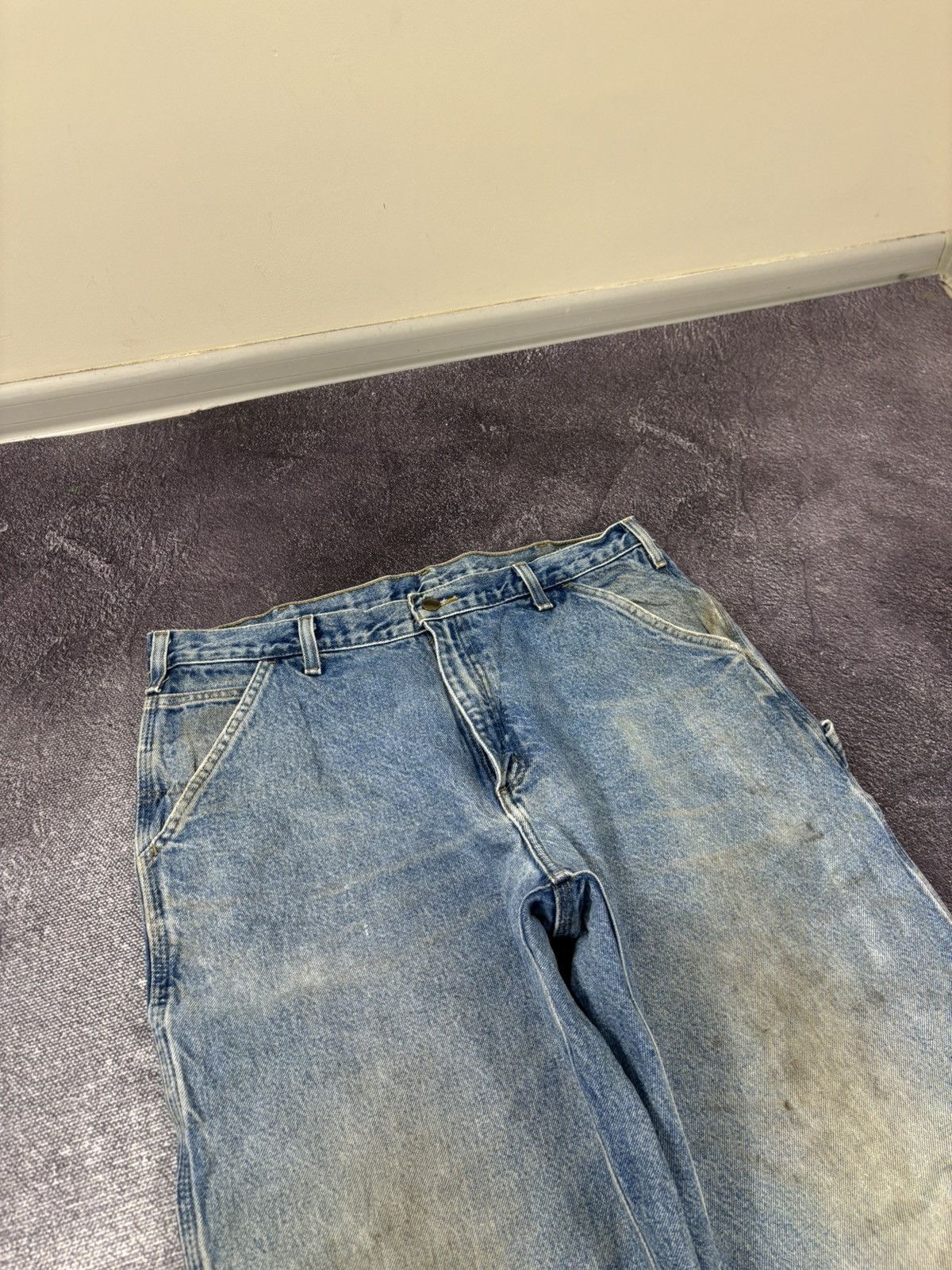 Carhartt Vintage Carhartt USA Faded Blue Denim Hype Work Baggy Jeans Size US 36 / EU 52 - 16 Thumbnail