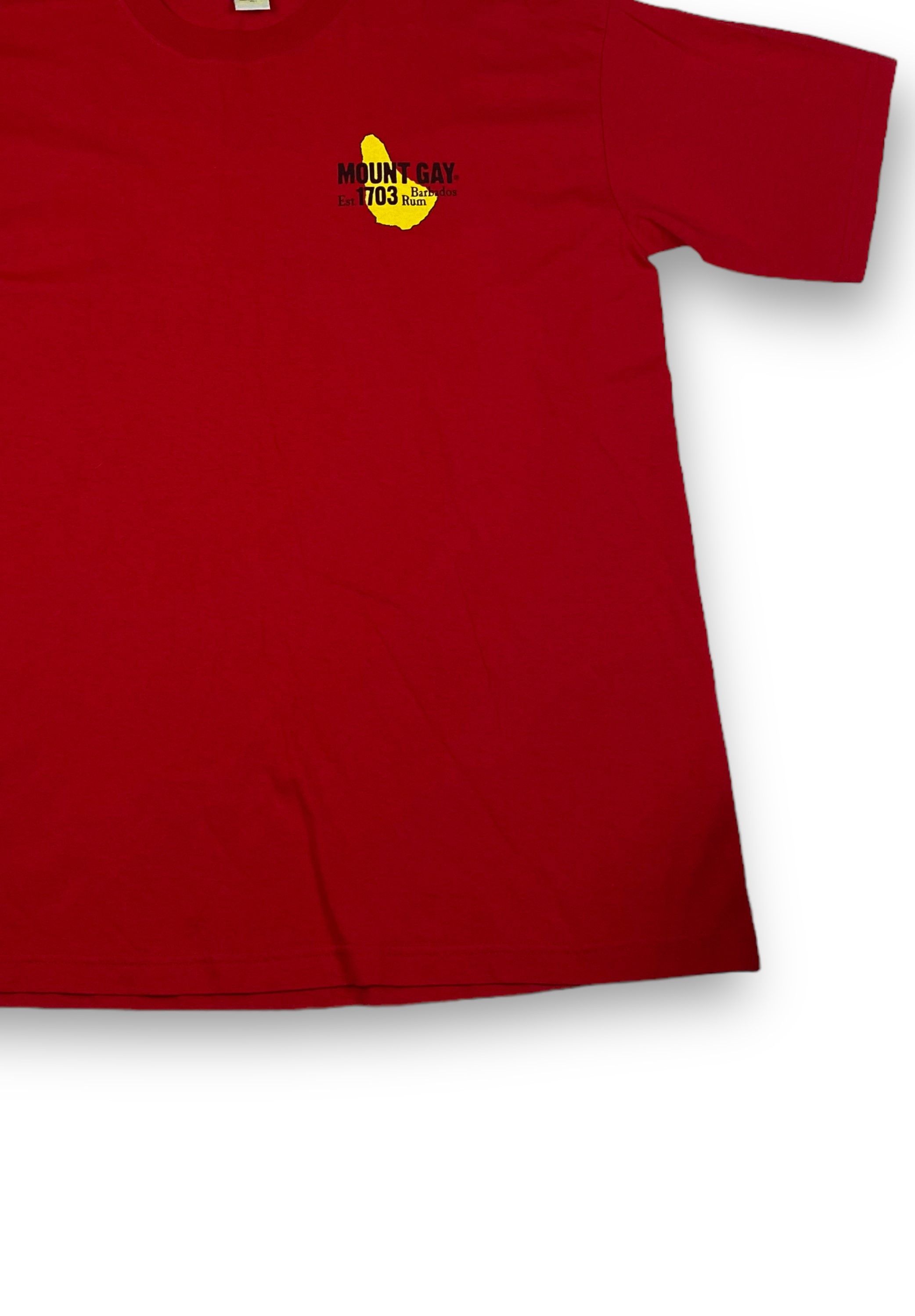 Vintage Vintage MOUNT GAY Barbados Red Big Logo T-Shirt M642 Size US XL / EU 56 / 4 - 3 Thumbnail