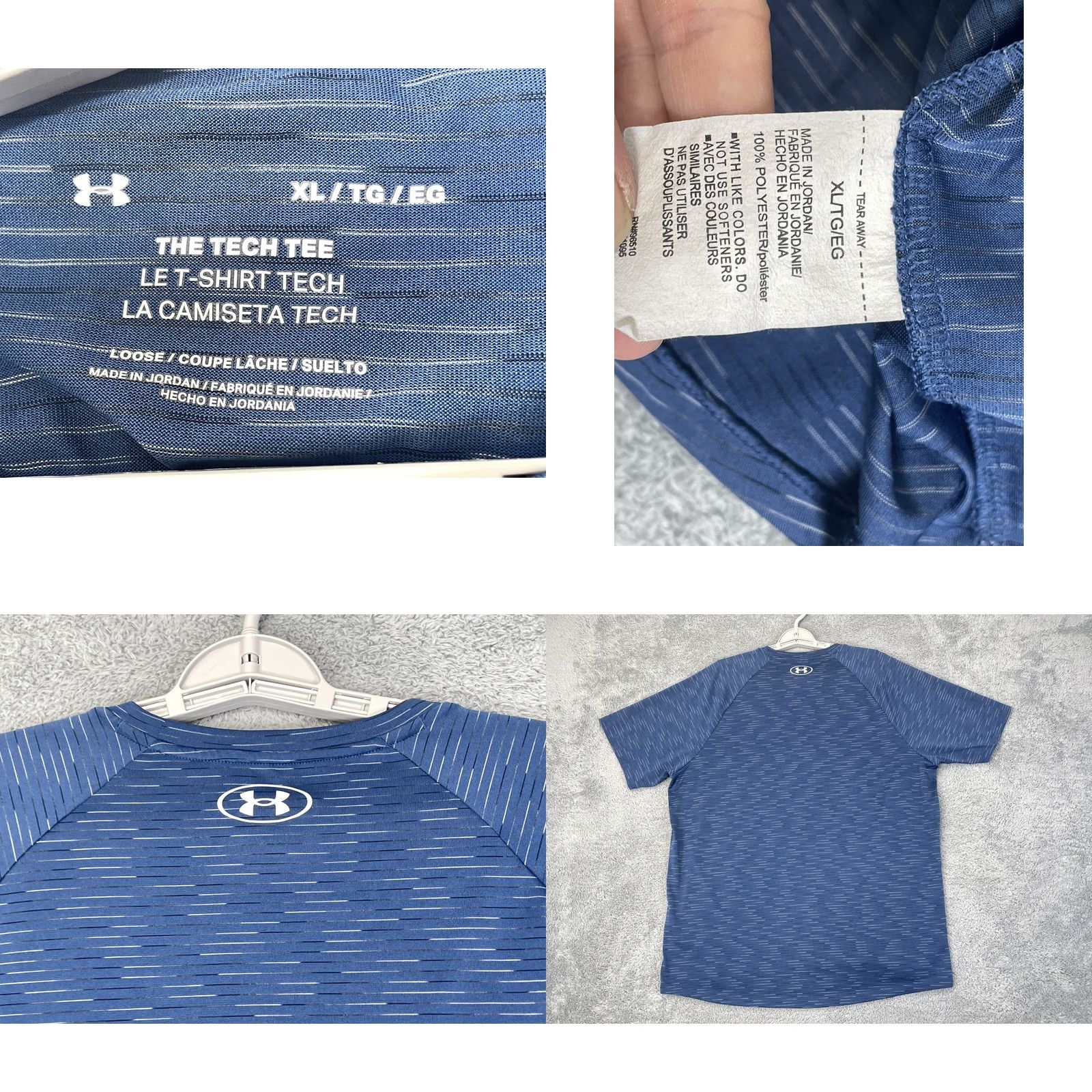 Under Armour Under Armour Shirt Mens XL Tech Tee Athletic Loose Fit Performance Lightweight Blue Shirt Casual Gym Run Size US XL / EU 56 / 4 - 8 Thumbnail