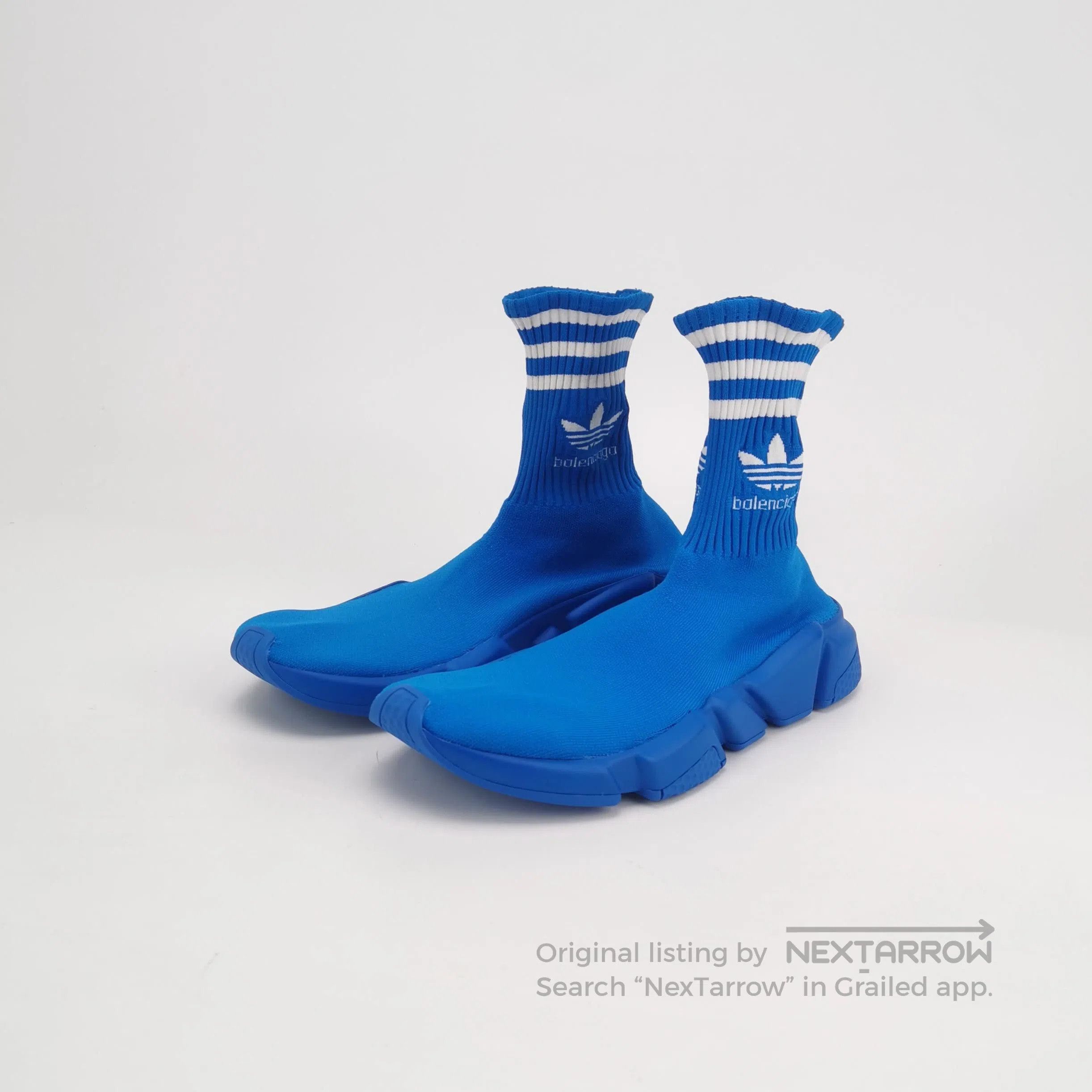 Balenciaga Balenciaga x Adidas Speed Blue Sock Sneakers US 41. Size US 10 / EU 43 - 1 Thumbnail
