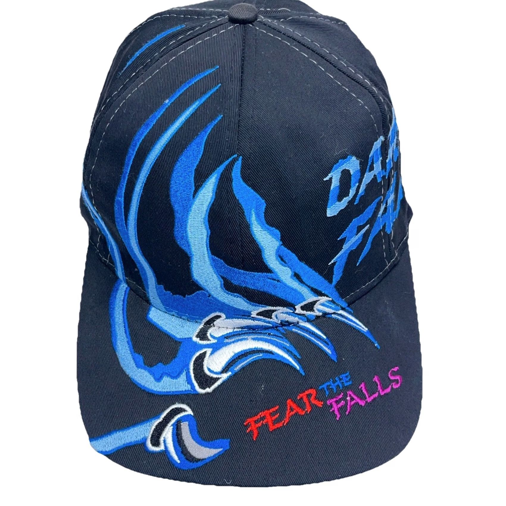 Gloverall VINTAGE Dollywood Snapback Hat Cap Big Logo 90s Y2K All Over Daredevil Falls Black Mens Size ONE SIZE - 3 Thumbnail