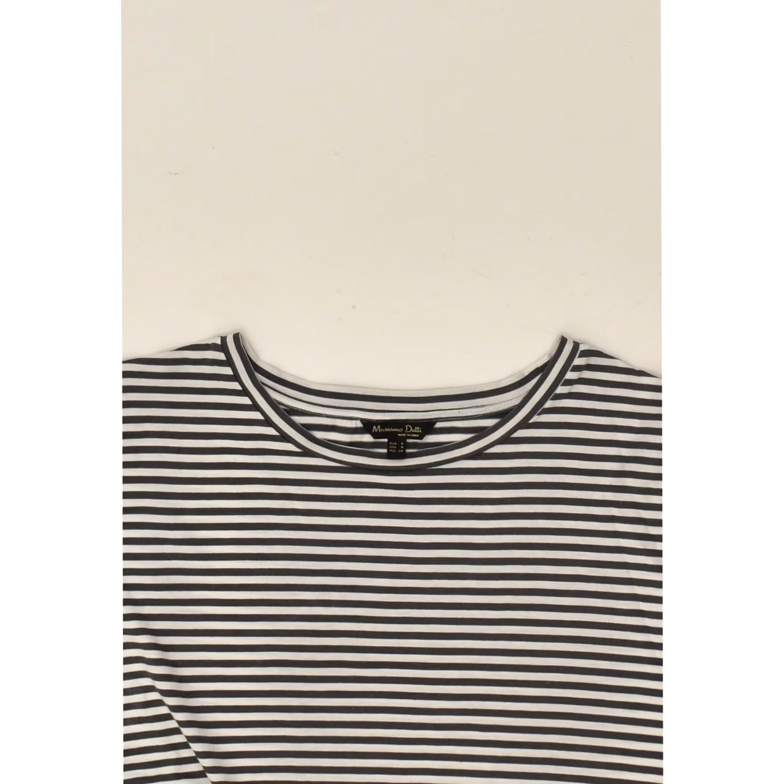 Massimo Dutti MASSIMO DUTTI Womens T-Shirt Loose Fit Small Navy Blue Striped Size S / US 4 / IT 40 - 4 Thumbnail
