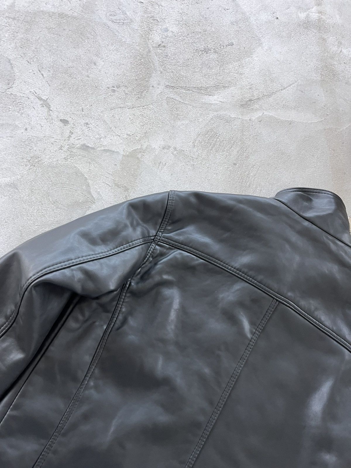 Genuine Leather Vintage Faux Leather Coach Bomber Jacket High Neck Y2K Size US L / EU 52-54 / 3 - 11 Thumbnail
