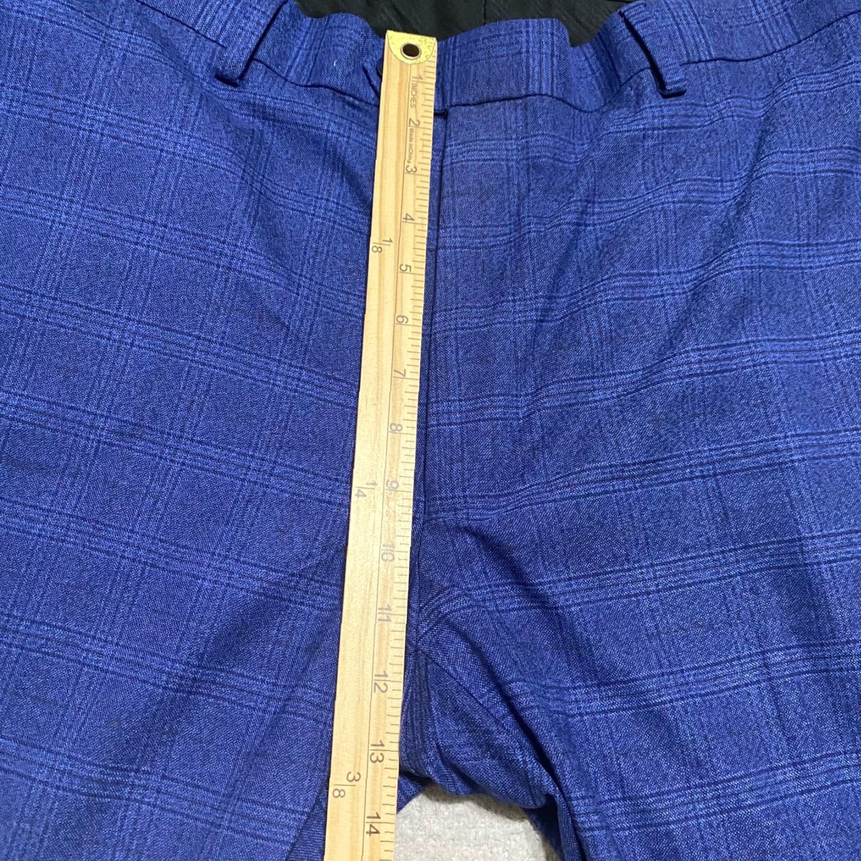 Vintage NWT Oak Hill Dress Pants Mens 44x32 Blue Plaid Straight Mid Rise Business New Size US 44 / EU 60 - 7 Thumbnail