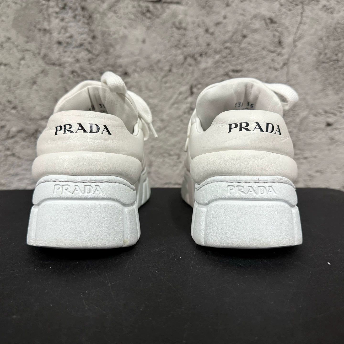 Prada Prada Women's 35 Triangle Logo Cracker Sneakers Size US 4.5 / IT 34.5 - 3 Thumbnail