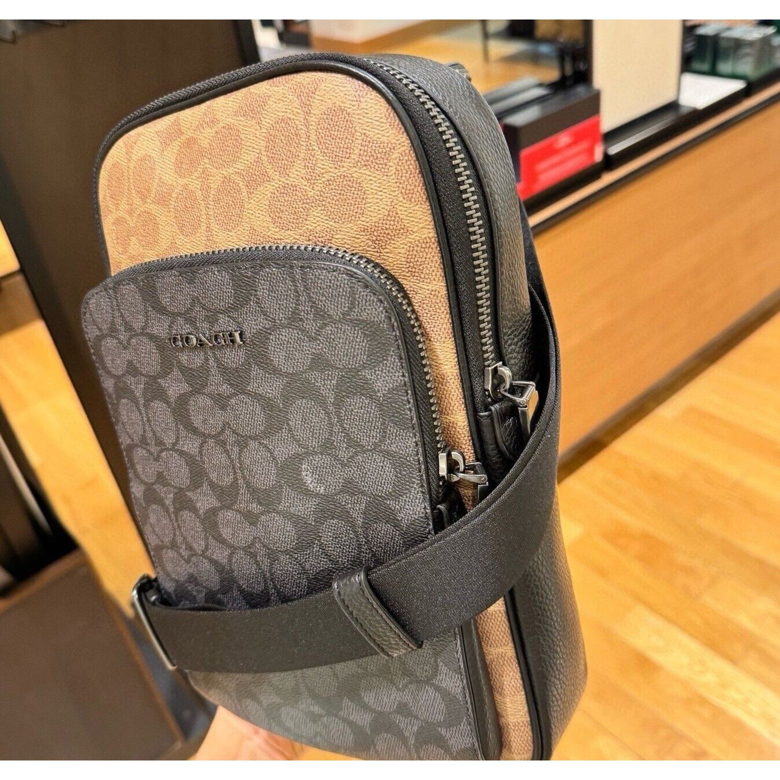 Coach NWT Coach Ethan Pack In Blocked Signature Canvas CZ394 Size ONE SIZE - 4 Thumbnail