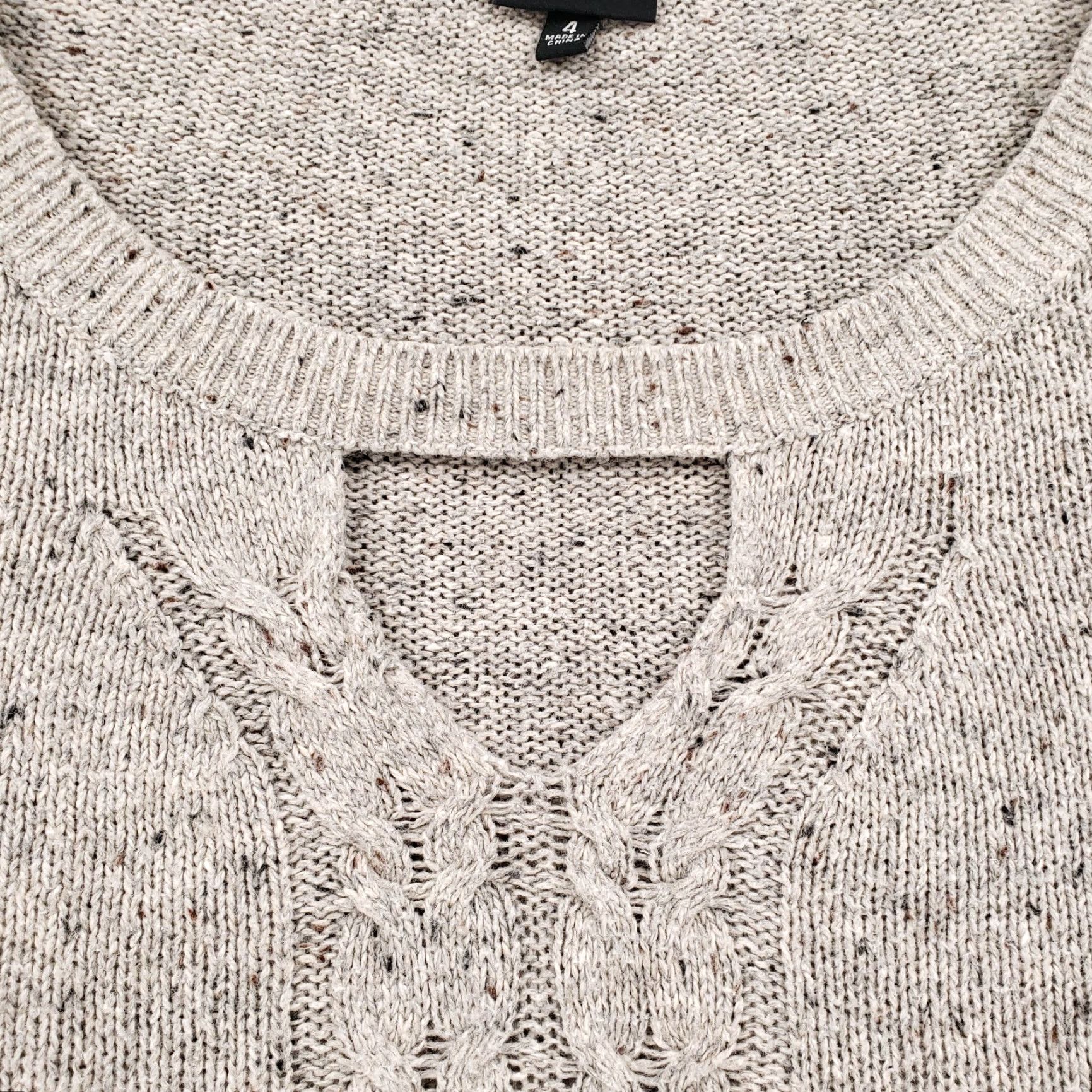 Torrid Torrid Sweater Pullover 4X Gray Cable Knit Front Tunic Cutout Thumbhole Womens Size XXL / US 16-18 / IT 52-54 - 3 Thumbnail