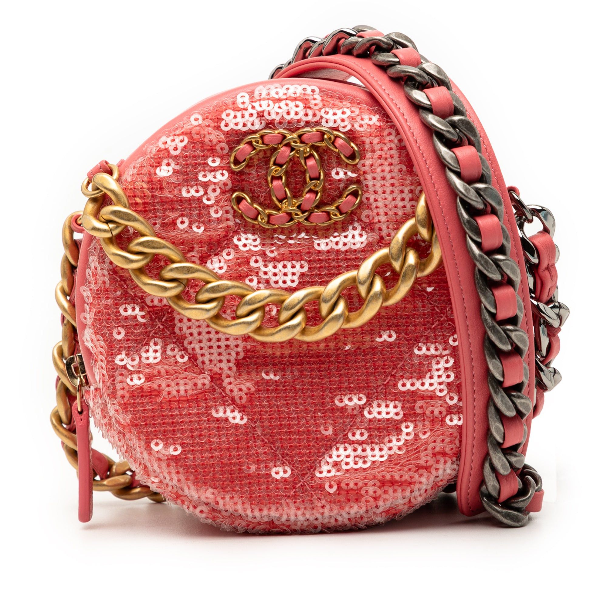 Chanel Sequin Lambskin 19 Round Clutch With Chain Size ONE SIZE - 1 Thumbnail
