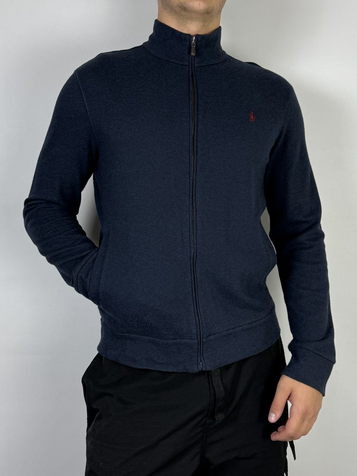 Vintage Polo Ralph Lauren VNTG Mini Logo Full Zip Sweater Jacket Size US L / EU 52-54 / 3 - 1 Thumbnail