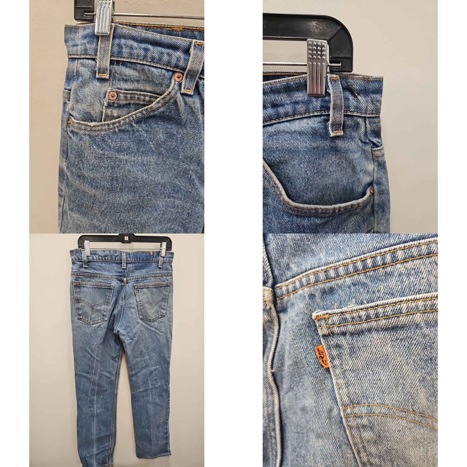 Levi's VINTAGE Levi's Orange Tab DISTRESSED WORN IN Jeans 32x33 80s Levi's 500 Series Men Regular Blue Denim Jeans Size US 32 / EU 48 - 8 Thumbnail