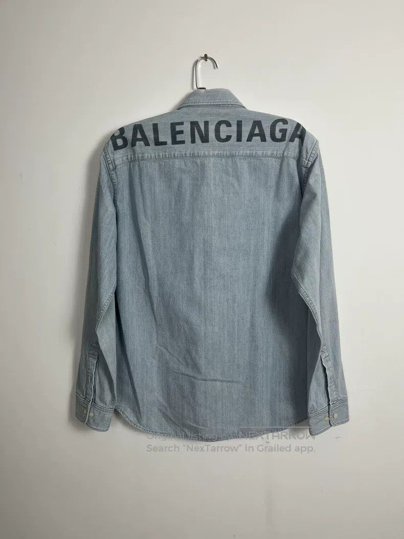 Balenciaga Balenciaga Light Blue Denim Shirt Size XS / US 0-2 / IT 36-38 - 2 Thumbnail