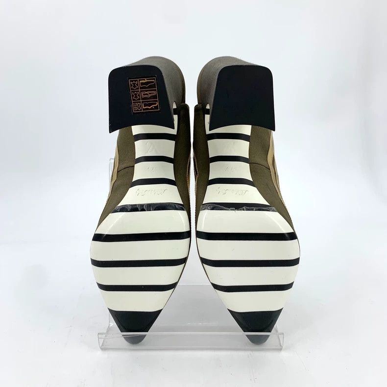 Louis Vuitton Louis Vuitton Dark green chunky high-heeled sandals with p Size US 7 / IT 37 - 5 Thumbnail