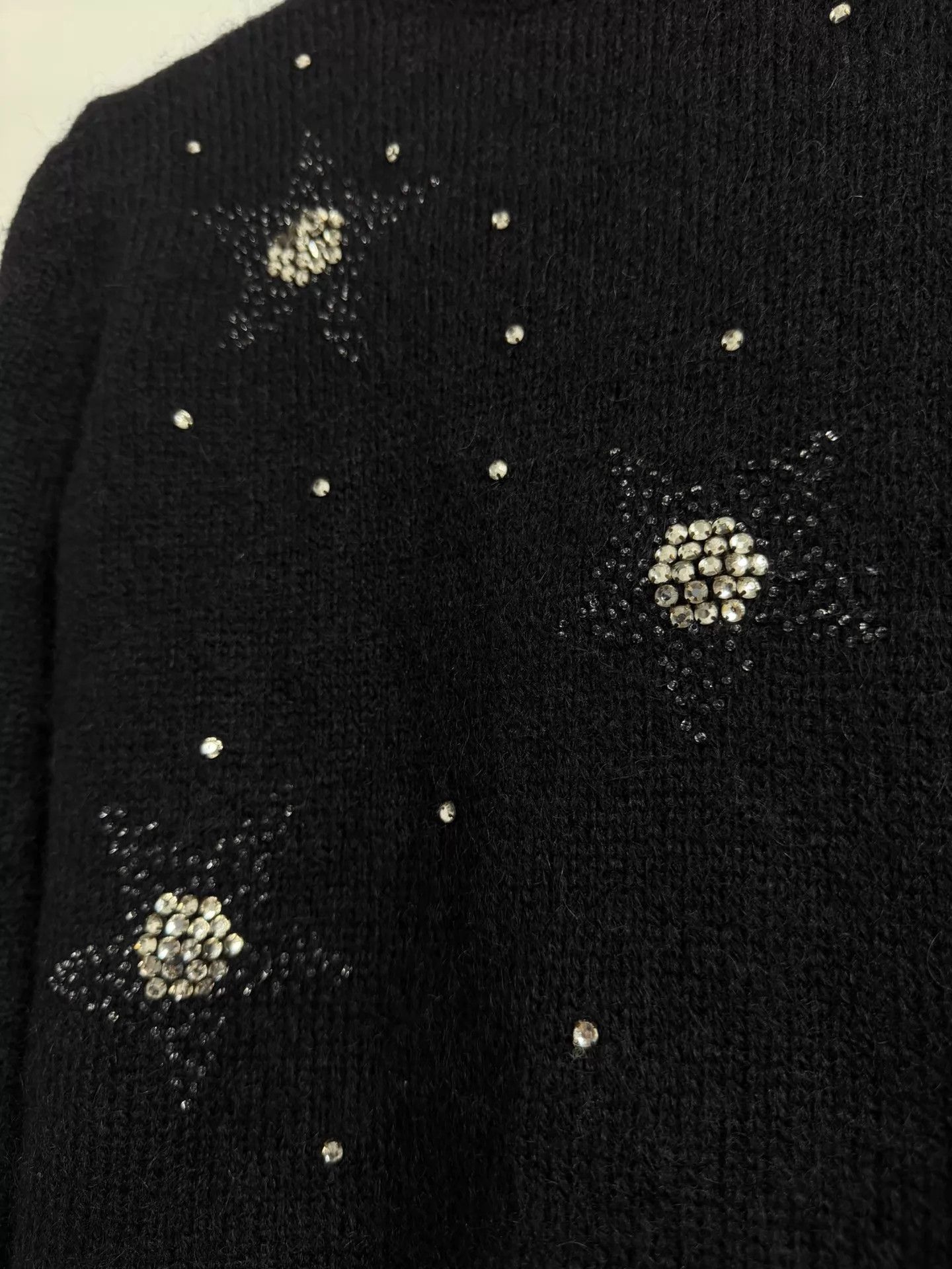 Saint Laurent Paris SLP 16fw Black Starry Mohair Turtleneck Sweater S Size US S / EU 44-46 / 1 - 3 Thumbnail