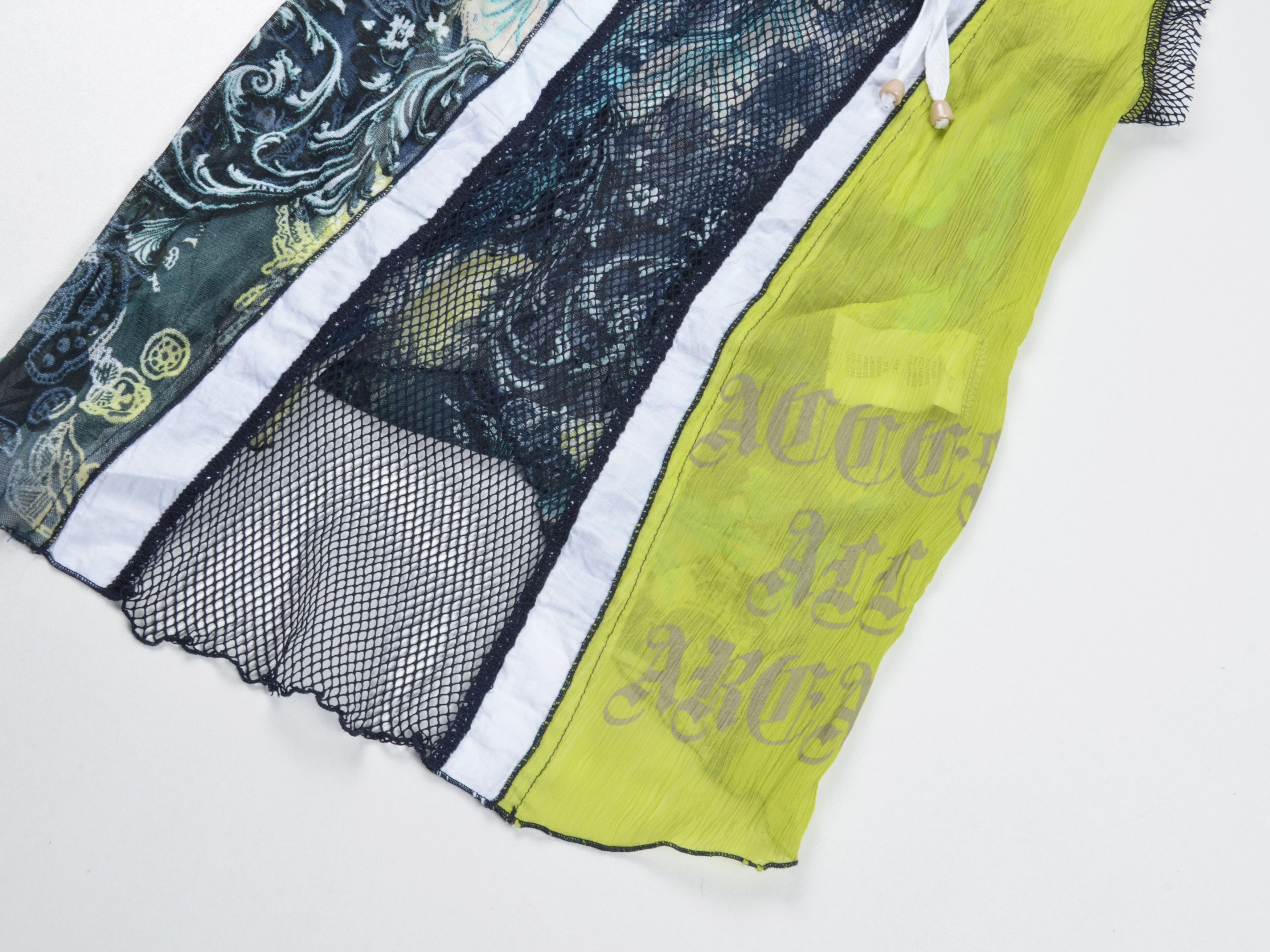 Vintage Vintage Italian Y2K Grunge Patchwork Mesh Tank Top Size L / US 10 / IT 46 - 5 Thumbnail