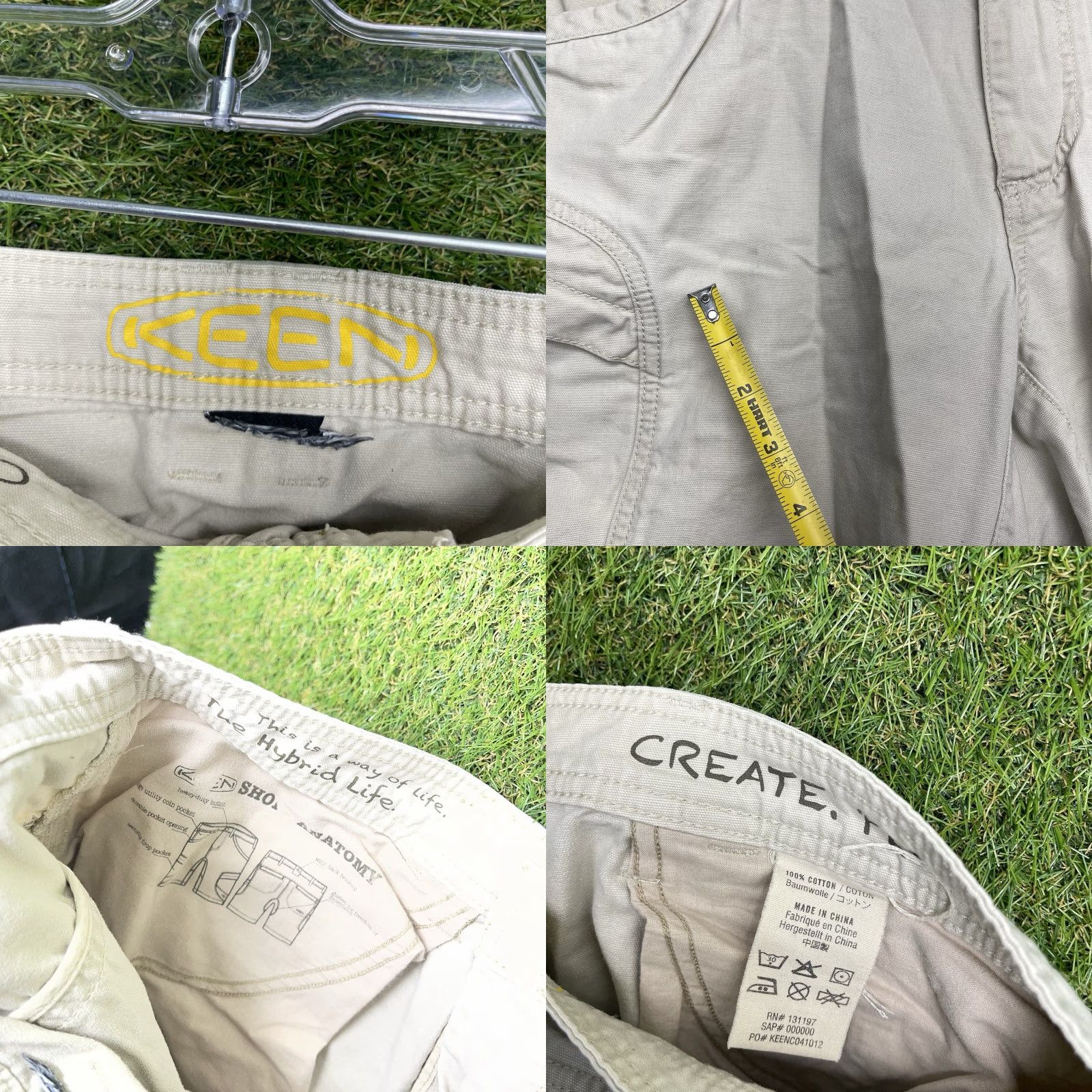 KEEN KEEN Cargo Shorts Mens 32 Outdoor Hiking Cotton Nylon Blend Cargo Outdoor Travel Set Beige 32x9 Pocket Pockets Summer Spring Mens Size US 32 / EU 48 - 8 Thumbnail