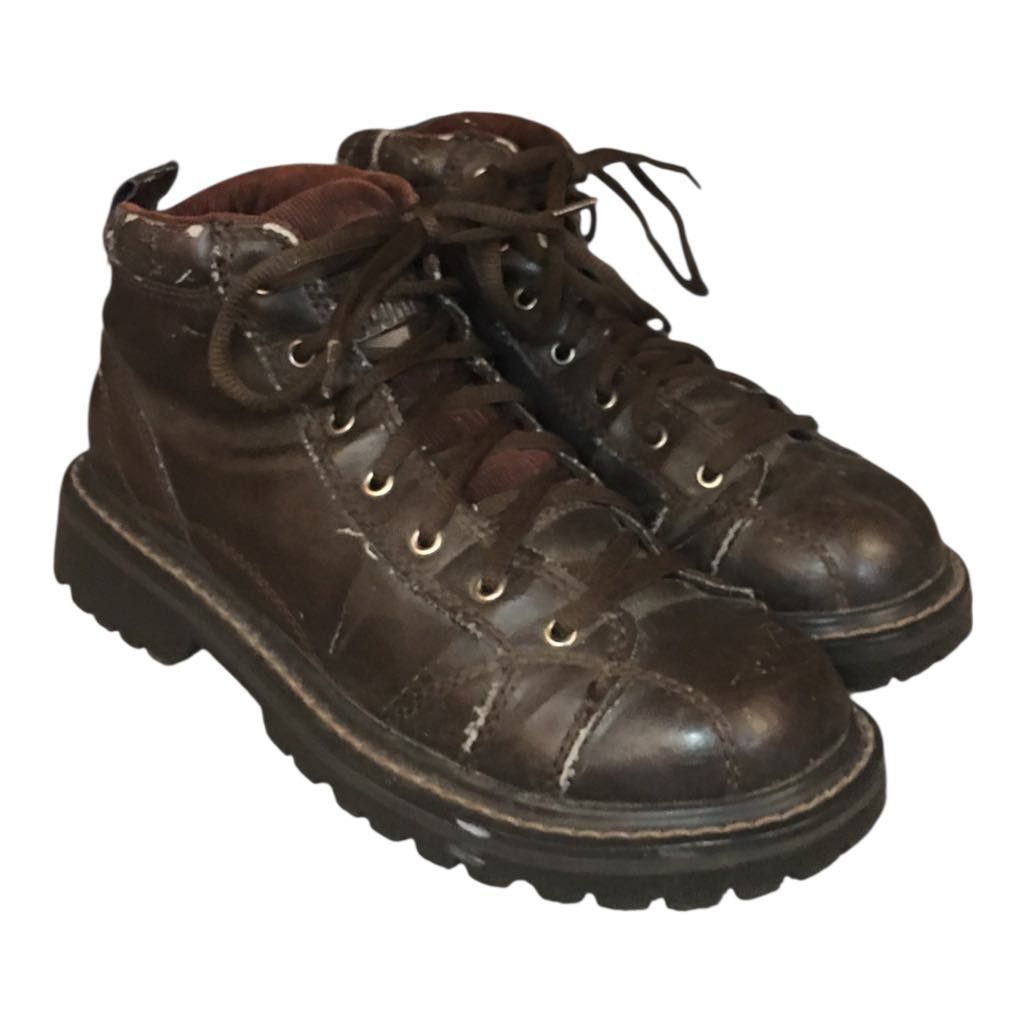 Faded Glory Faded Glory Oxford Chunk Brown Lace Up Leather Boot Shoe 7.5 Size US 7.5 / IT 37.5 - 2 Thumbnail