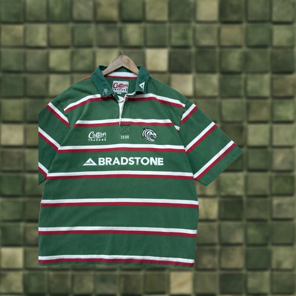 Cotton Traders VINTAGE Leicester Tigers 2006 Home Polo Rugby Shirt Cotton Traders Men XL Green Jersey Shirt Tigers Rugby Mens XL Size US XL / EU 56 / 4 - 1 Thumbnail