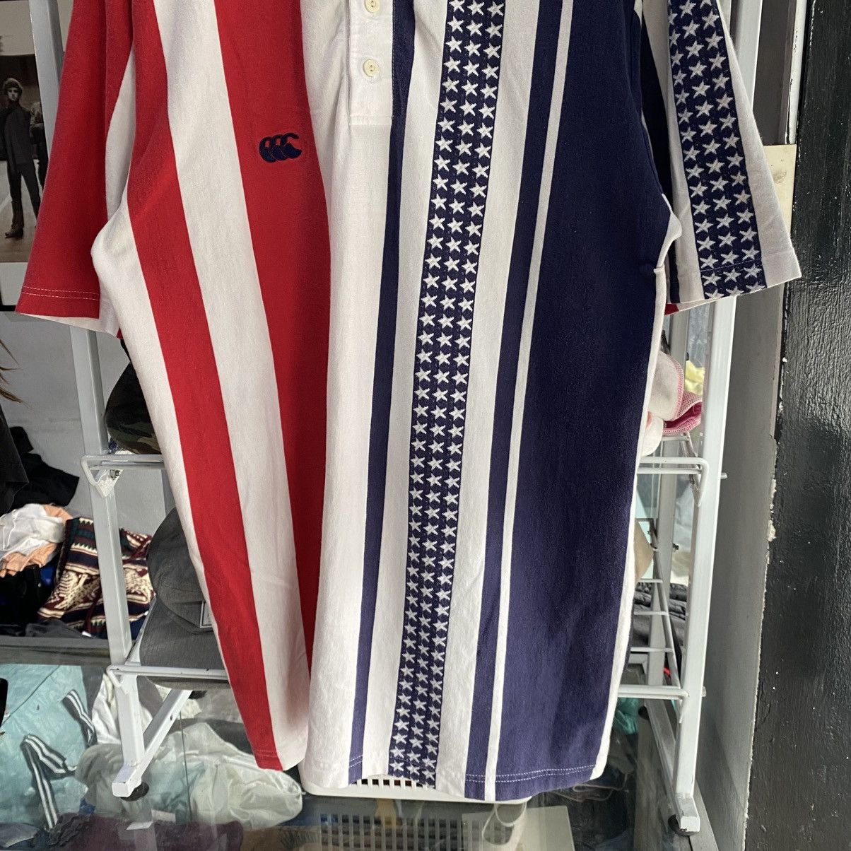 Canterbury of New Zealand × Vintage VERY RARE VINTAGE Canterbury USA Flag Rugby Polo Shirts Size US XXL / EU 58 / 5 - 4 Thumbnail