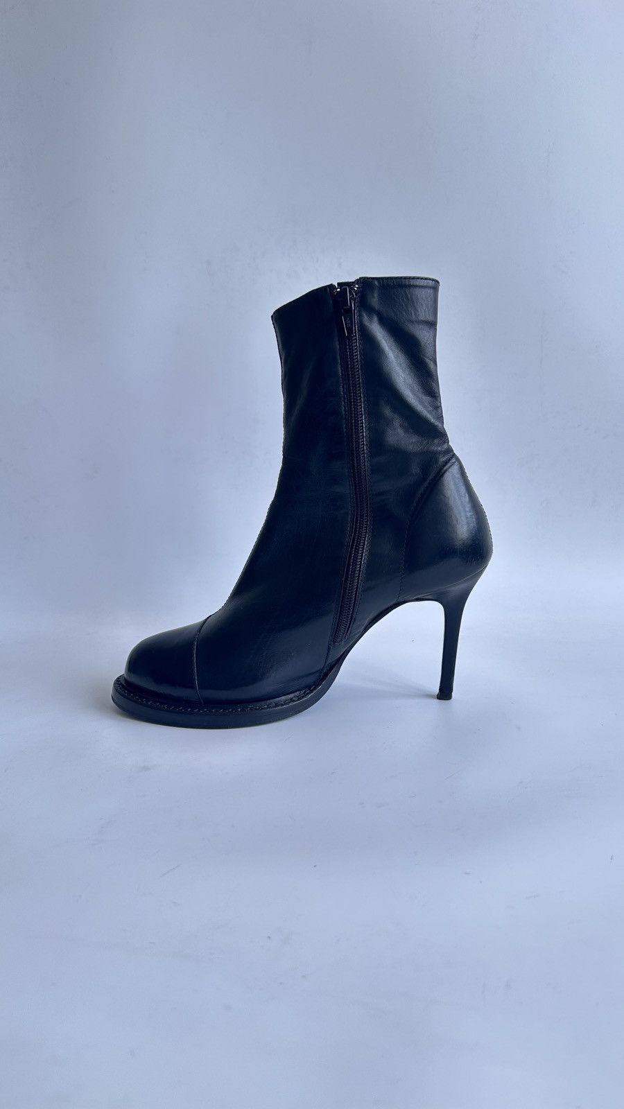 Ann Demeulemeester Ann Demeulemeester Leather High Heel Boots Archive Goth Size US 7.5 / IT 37.5 - 16 Thumbnail