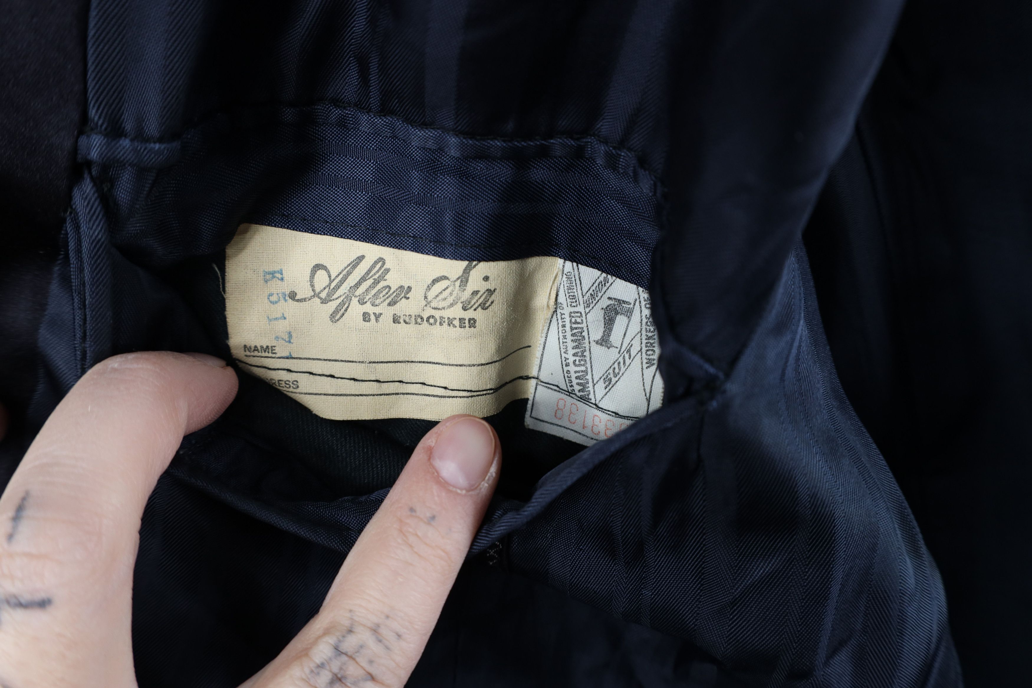 Vintage Vintage 50s Rockabilly Prom Smoking Tuxedo Jacket Navy USA Size US XXL / EU 58 / 5 - 11 Thumbnail
