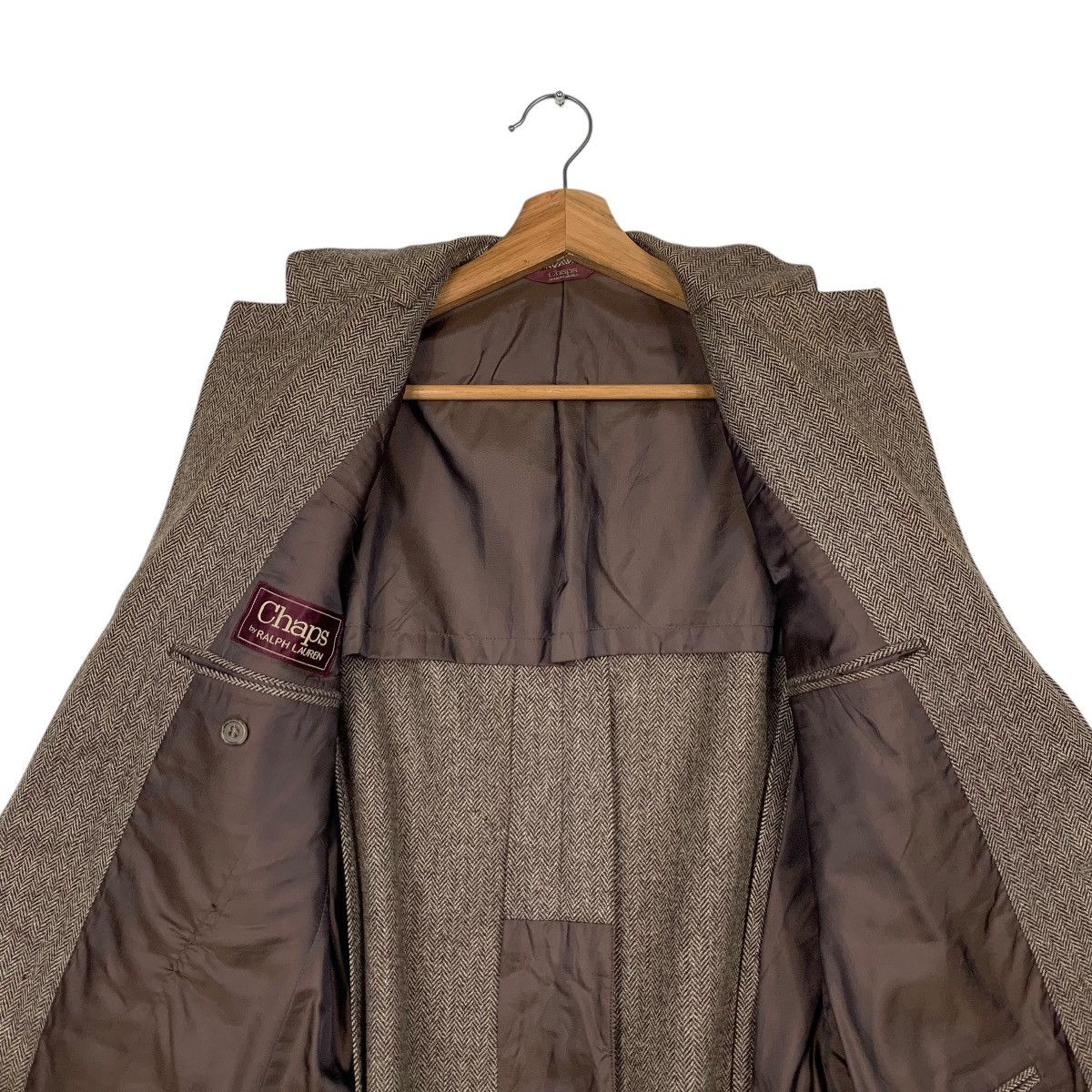Chaps Ralph Lauren 90’s CHAPS RALPH LAUREN Herringbone Wool Blazers #2105-C92 Size US M / EU 48-50 / 2 - 10 Thumbnail