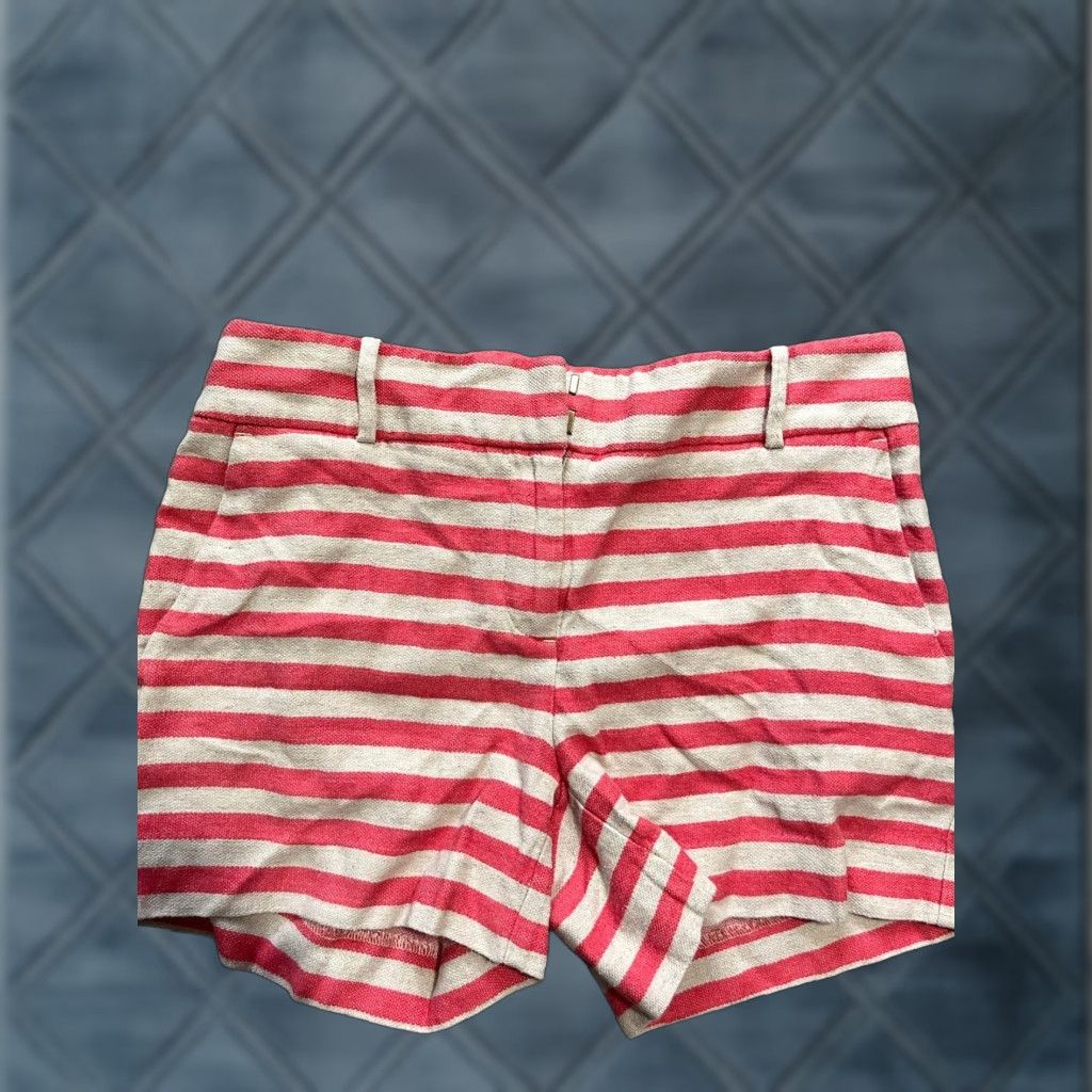 Loft LOFT Riviera Short Striped Linen Blend Shorts Size 2 Multicolor Adult Regular Mid Rise Chino 4in Inseam Mens Womens Girls Boys? Size 26" / US 2 / IT 38 - 1 Thumbnail