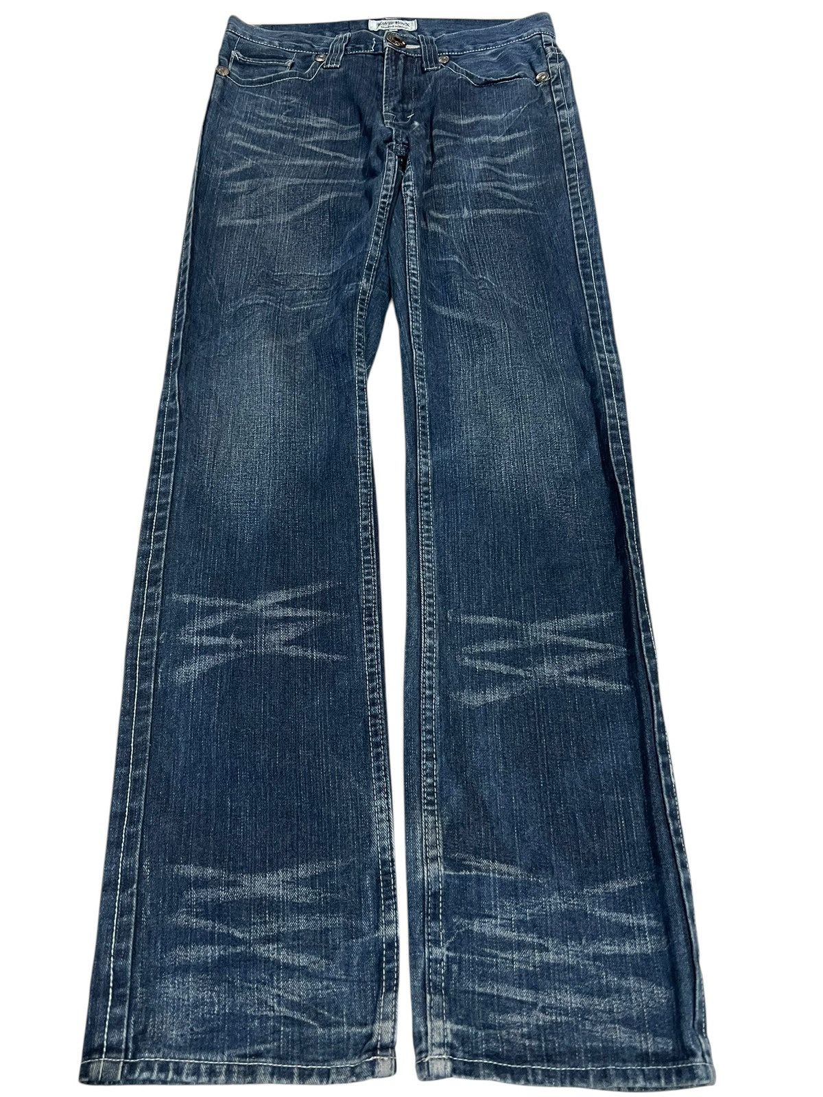 Pre-owned If Six Was Nine X Seditionaries 90's Style Lowbox Washed Honeycomb Punk Jean In Blue