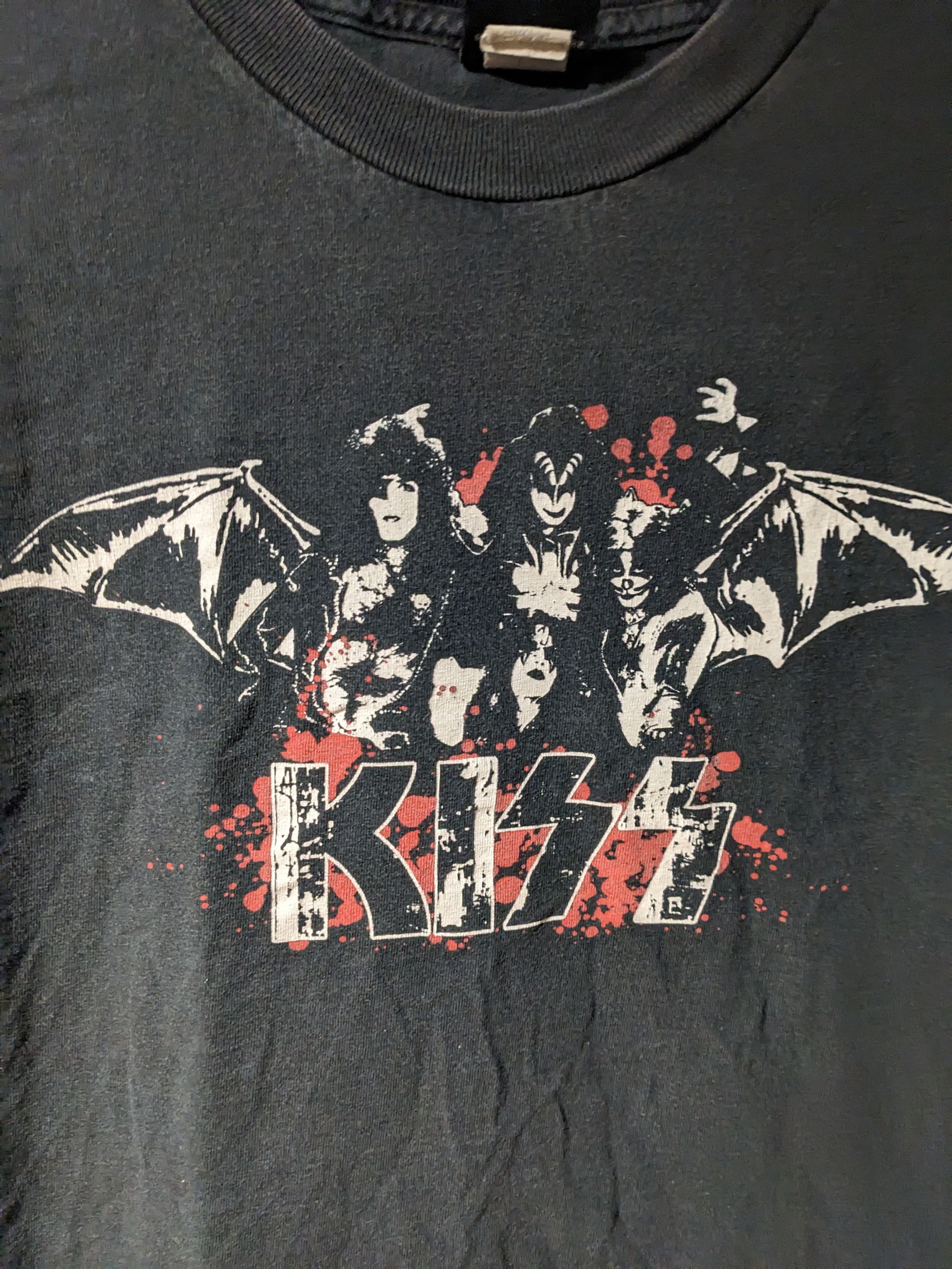 KISS × Vintage Vintage Y2K Kiss Band Tour Wings Center Logo Large T-Shirt Size US L / EU 52-54 / 3 - 2 Thumbnail
