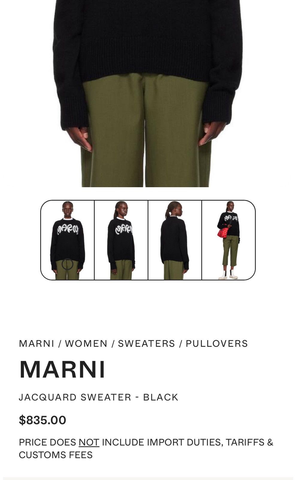 Marni MARNI JACQUARD SWEATER Size US S / EU 44-46 / 1 - 2 Thumbnail