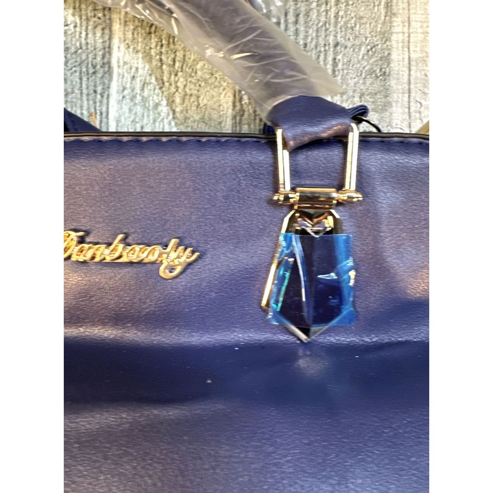 Vintage VINTAGE Darbaoly Purse Handbag Blue Two Piece Top Handle Bag Womens Purse Bag Faux Leather Size ONE SIZE - 3 Thumbnail