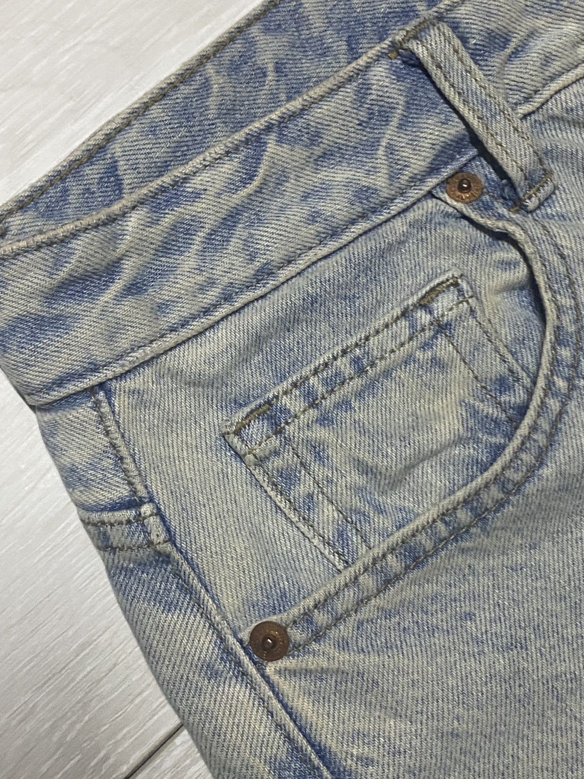 GU × Maison MIHARA YASUHIRO Vintage Gu Denim Mud Wash Super Baggy Jeans Size US 30 / EU 46 - 7 Thumbnail