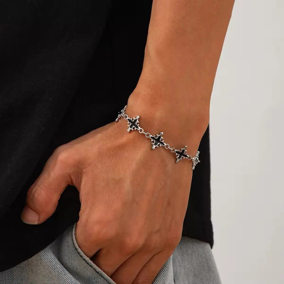 Other Gothic Punk Vintage Cross Charm Bracelet Size ONE SIZE - 1 Thumbnail