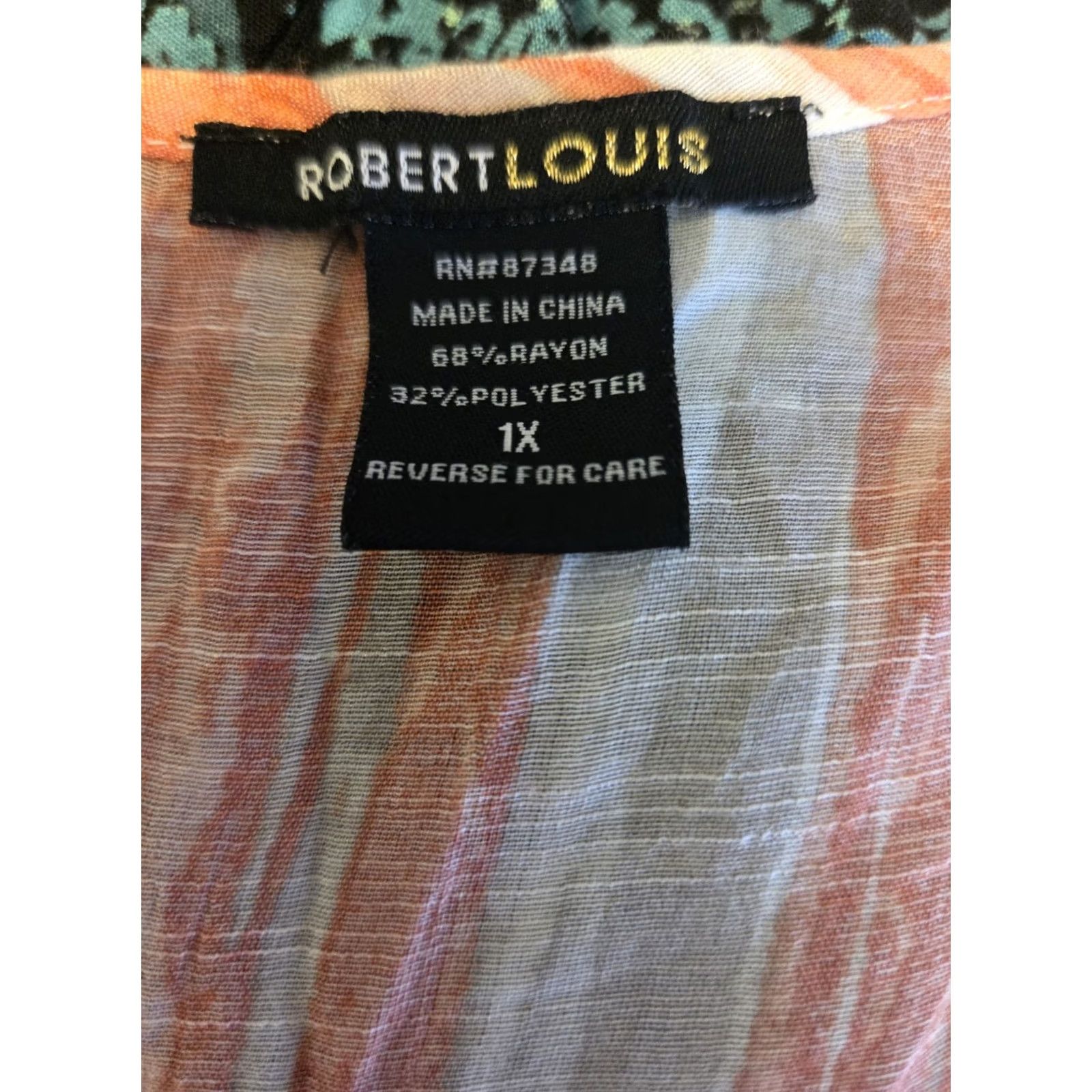 Bell Robert Louis Womens 1X Orange Tan Stripe Bell Sleeve Boho Hippie Top Shirt Womens 1X Orange Tan Stripe Bell Sleeve Boho Hippie Top Size XL / US 12-14 / IT 48-50 - 6 Thumbnail