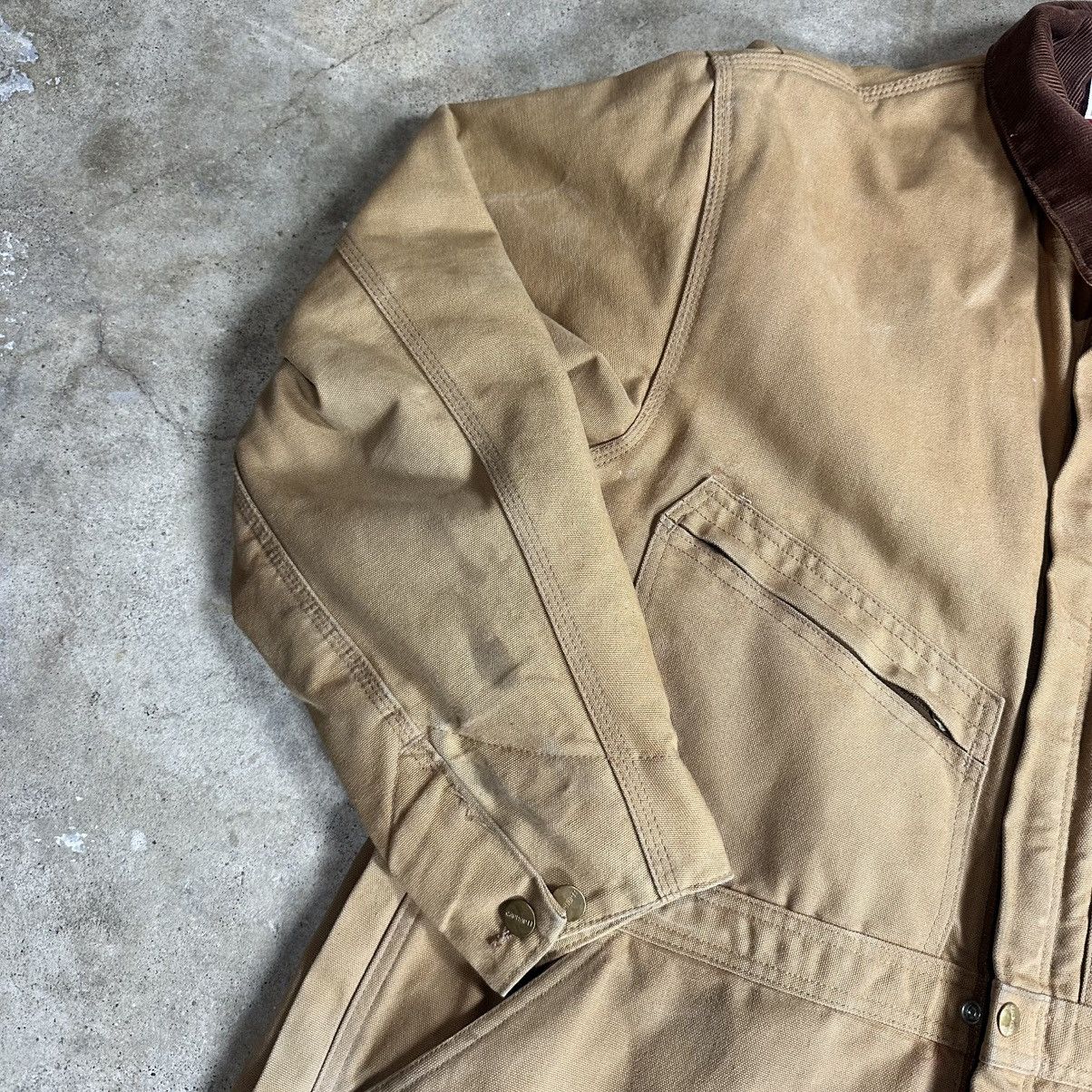 Carhartt Vintage 90s Made in USA Tan Carhartt Quilt Lined Coveralls Size US 40 / EU 56 - 7 Thumbnail