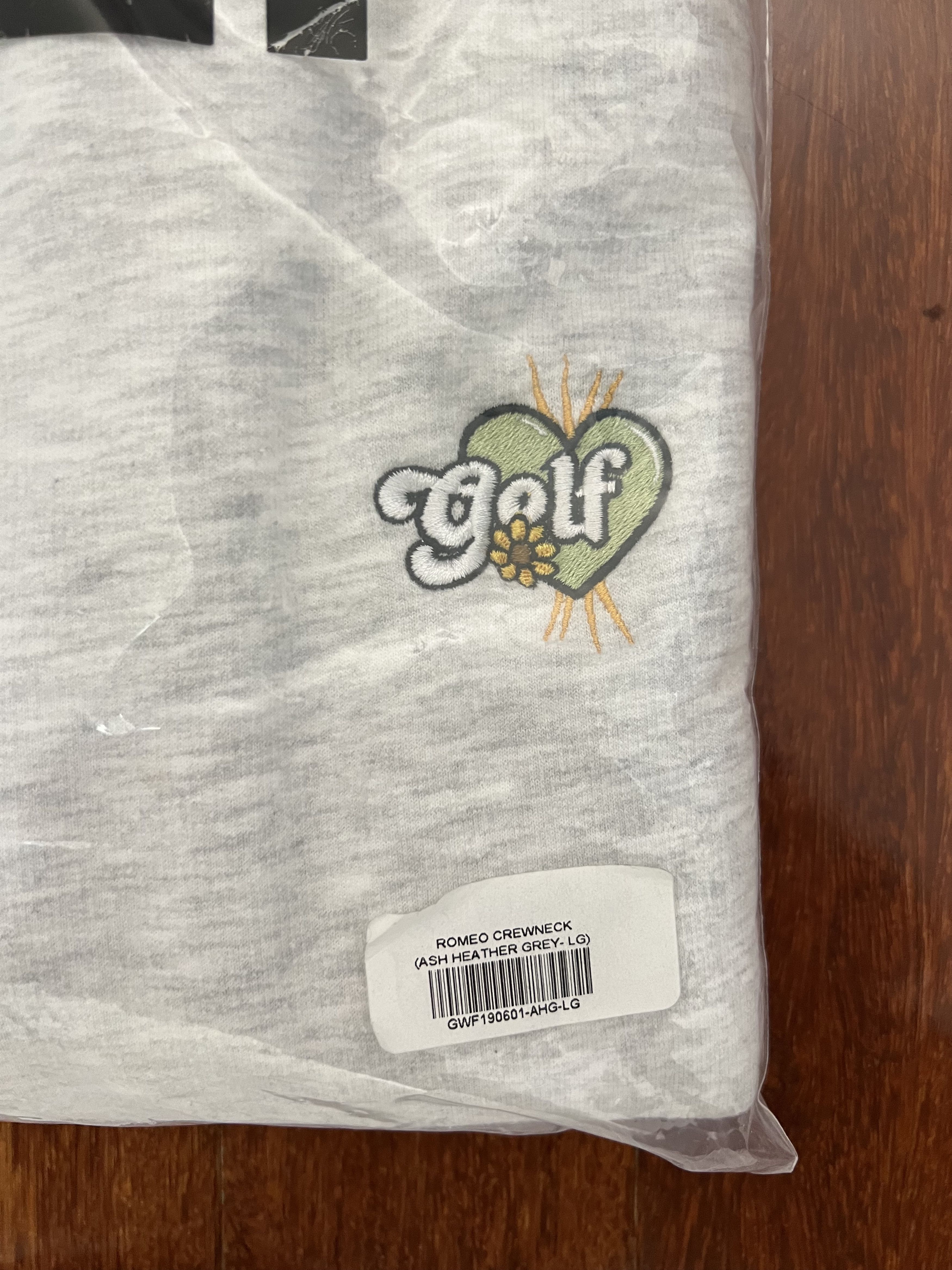 Golf Wang 💚 Golf Wang Romeo Crewneck Ash Heather Grey Large NEW Size US L / EU 52-54 / 3 - 8 Thumbnail