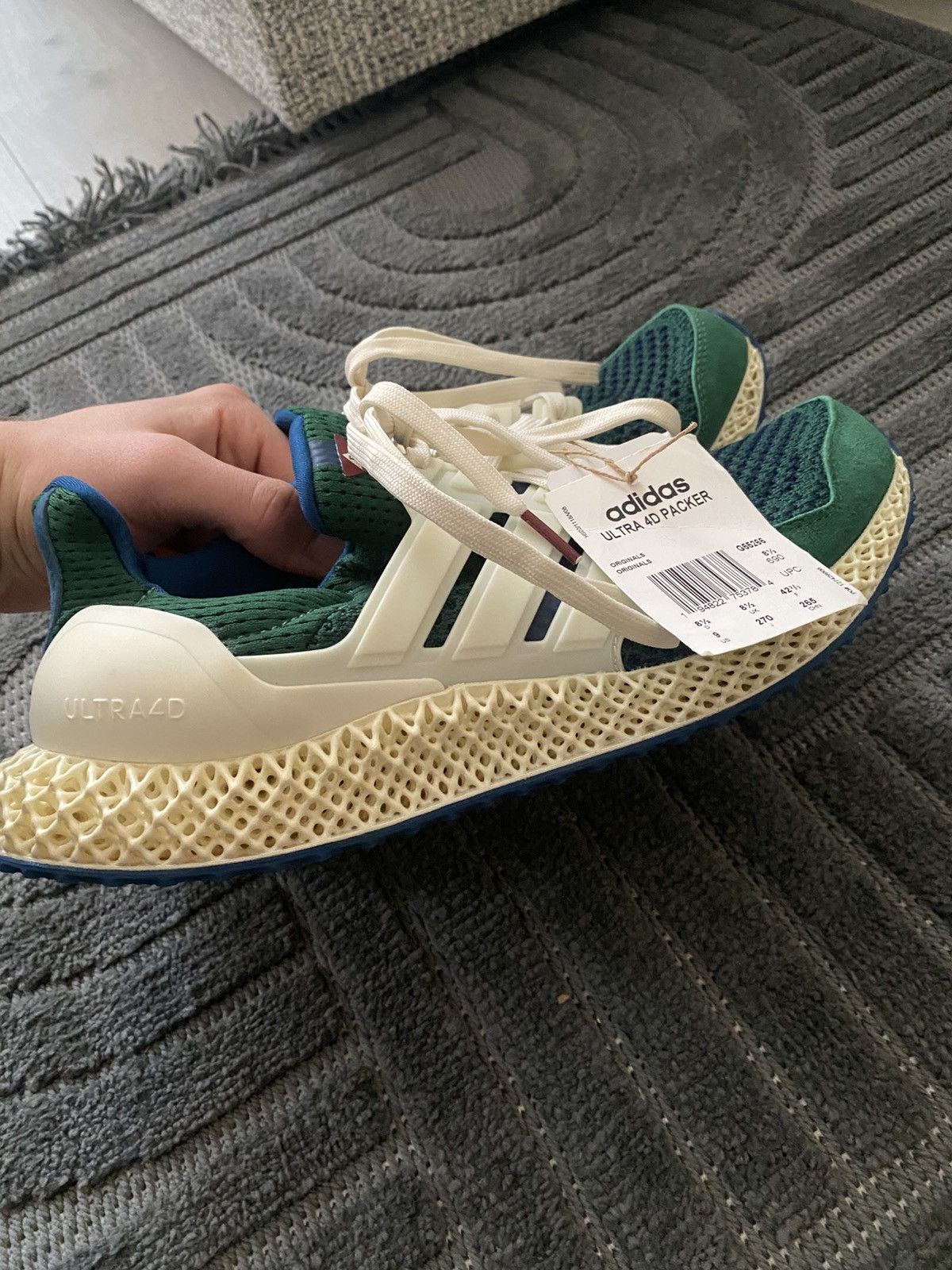 Adidas × Packer Shoes Adidas Ultra 4D 2.0 Consortium x Packer Shoes Green 2021 Size US 9 / EU 42 - 2 Thumbnail