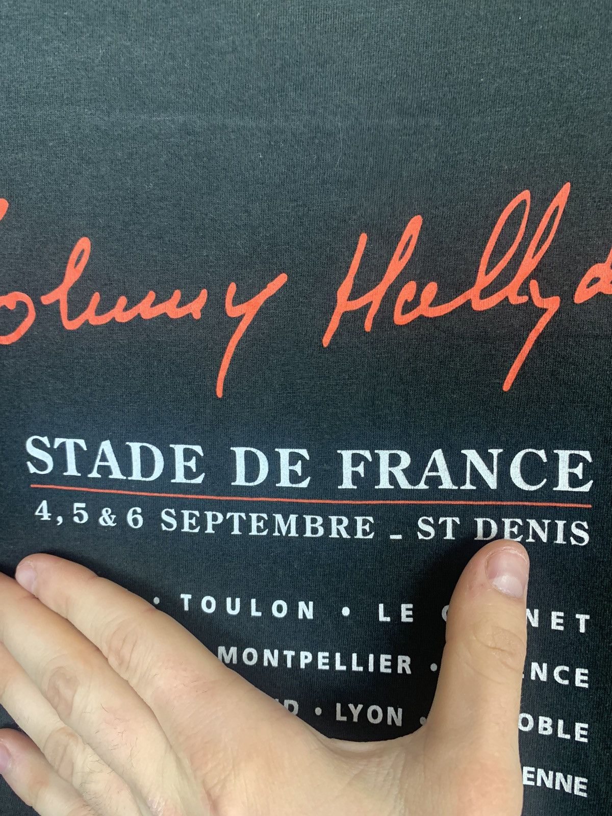Band Tees × Vintage Vintage Johny Hallyday Stade De France Tour 1998 T-shirt Size US XL / EU 56 / 4 - 20 Thumbnail