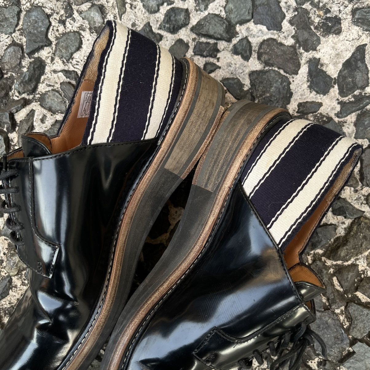 Dries Van Noten Dries Van Noten Striped Heel Panel Derby Shoes Size US 8 / EU 41 - 13 Thumbnail