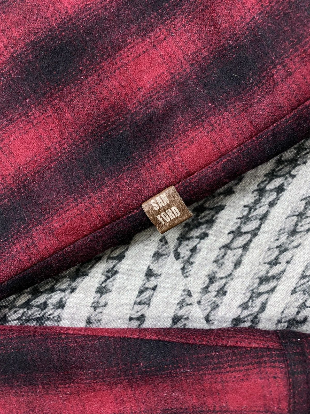 Japanese Brand Vintage Sanford Red Checked Relaxed Fit Flannel Shirt Size US M / EU 48-50 / 2 - 8 Thumbnail