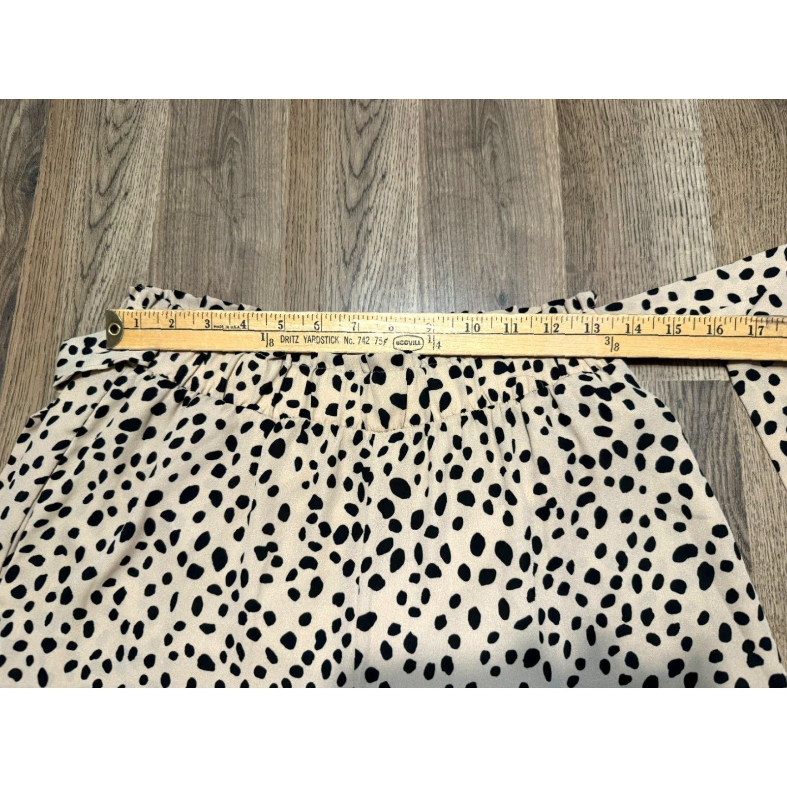 Vintage Vanilla bay Pants Women's Size Large Brown Tie Waist High Rise Polka dots Dress Pants Size 36" / US 14 / IT 50 - 6 Thumbnail