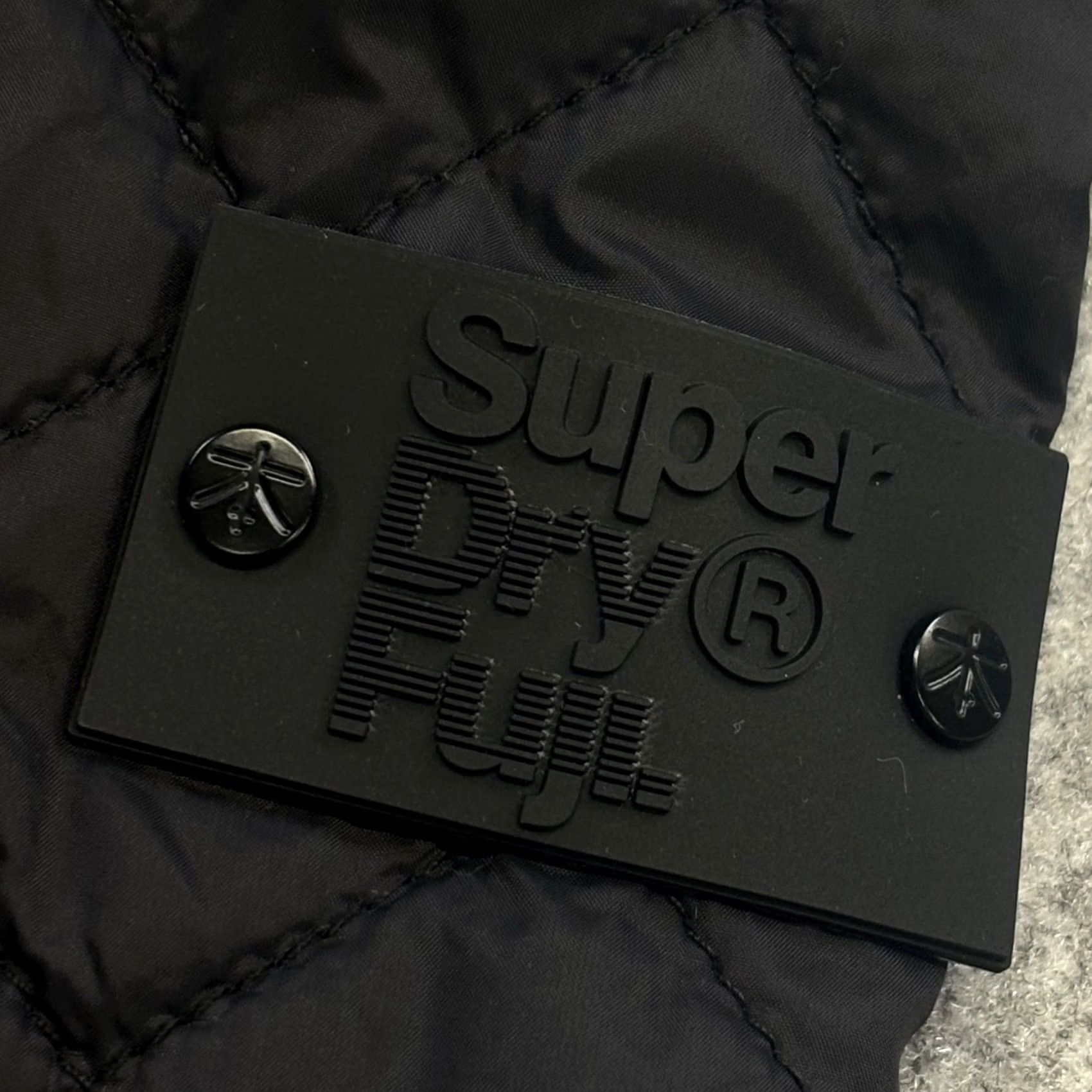 Superdry Superdry Jacket Mens 2XL Fuji quilted black Snap button Casual Lightweight Size US XXL / EU 58 / 5 - 4 Thumbnail