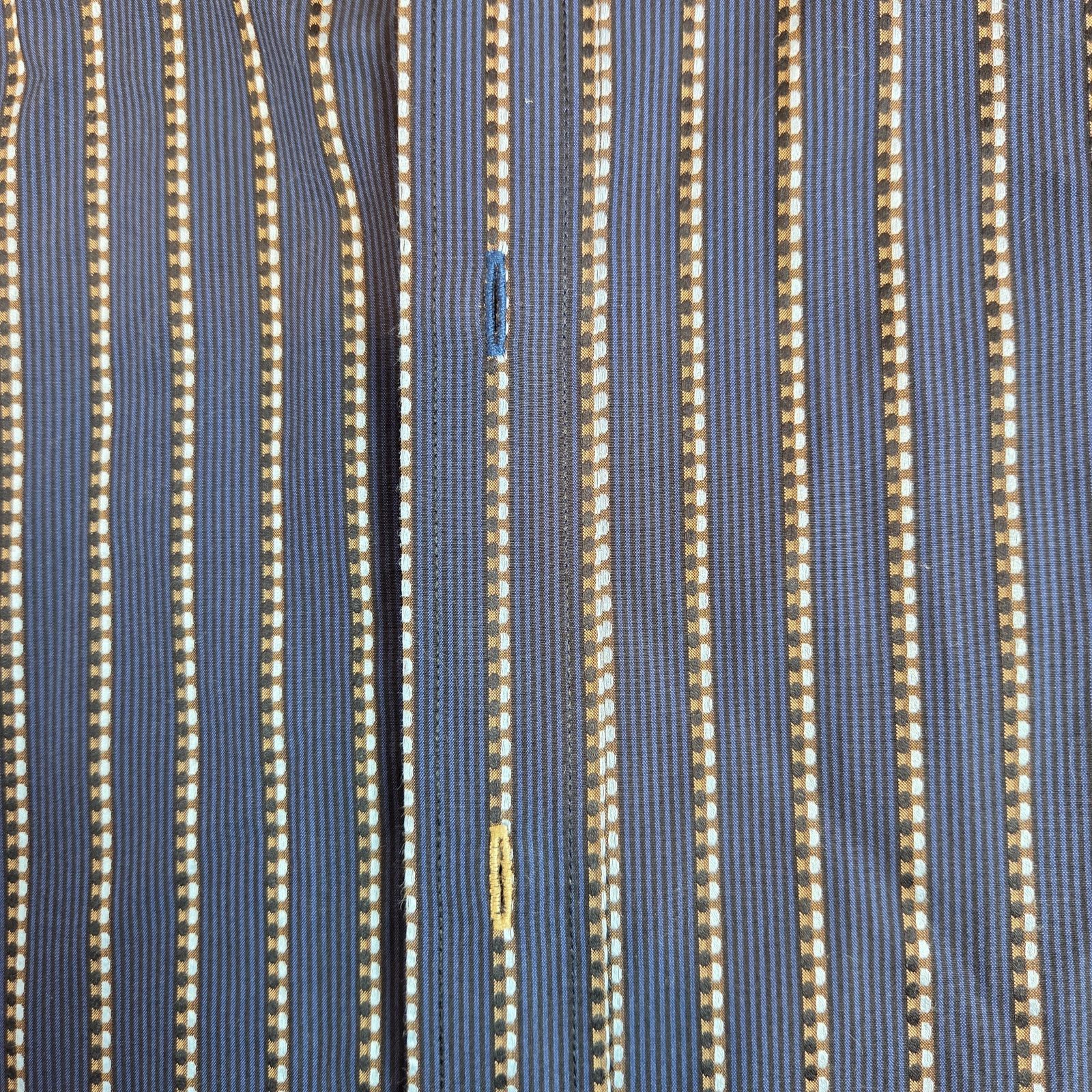 BUGATCHI Bugatchi Uomo XL Blue Stripe Cotton Button Down Shirt Size US XL / EU 56 / 4 - 13 Thumbnail